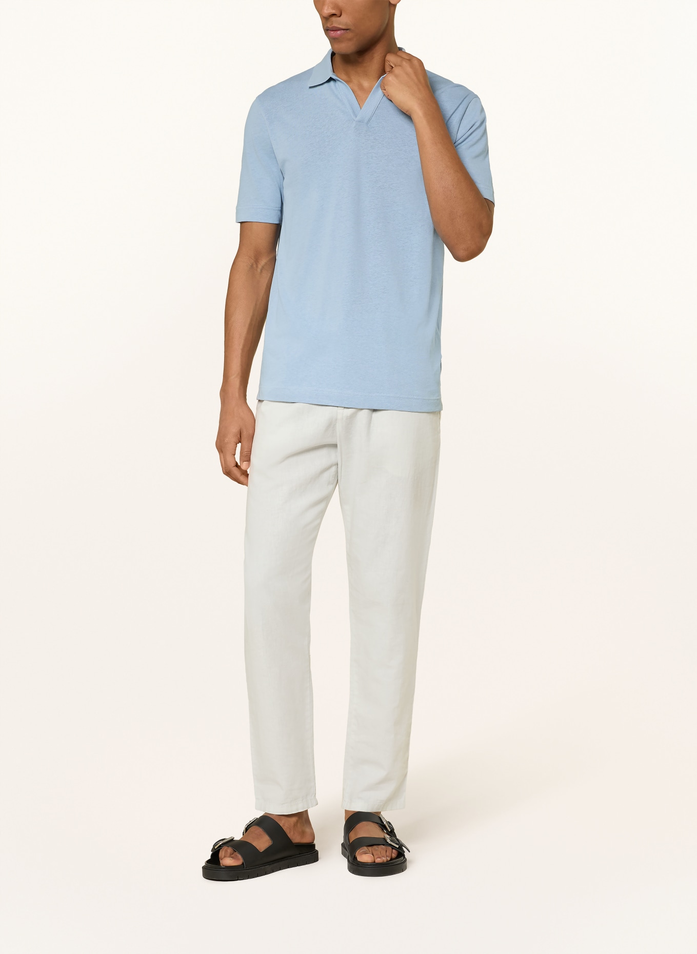 Marc O'Polo Jersey-Poloshirt Regular Fit: HELLBLAU