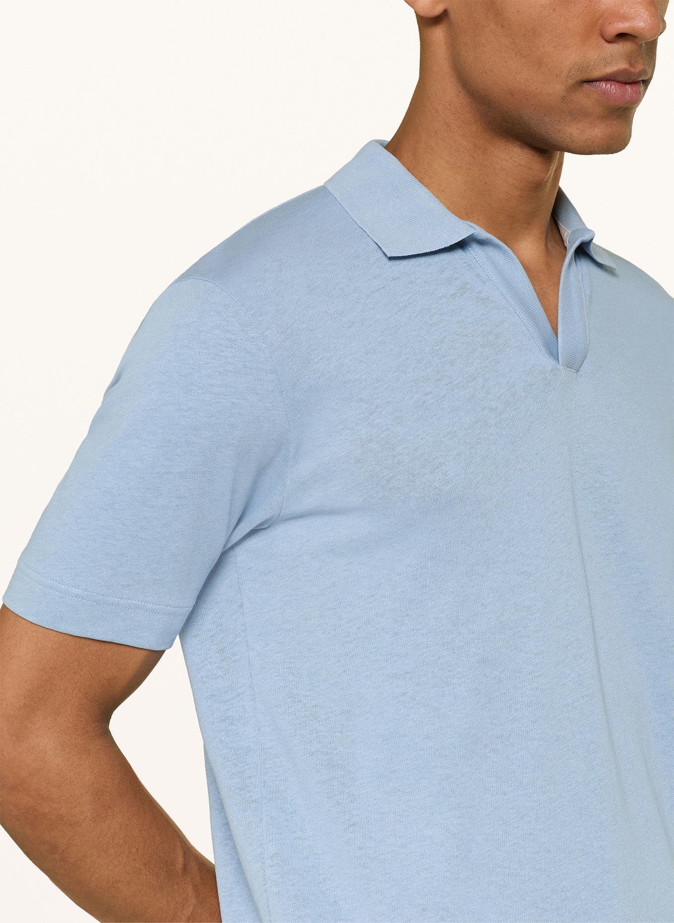 Marc O'Polo Jersey-Poloshirt Regular Fit: HELLBLAU