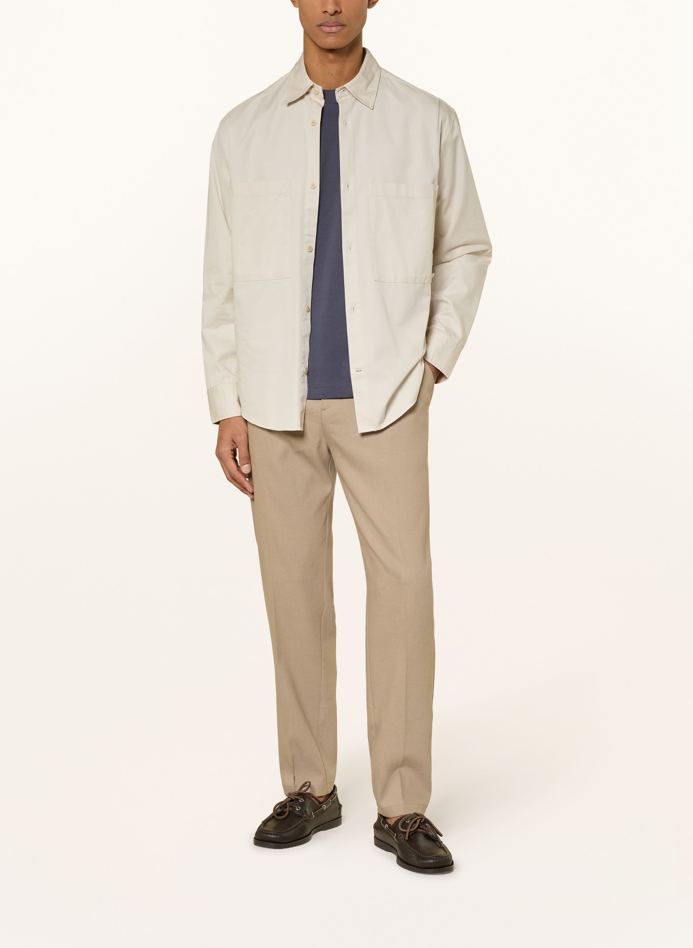 Marc O'Polo BELSBO JOGGER Relaxed Fit Chinos with Linen: BEIGE