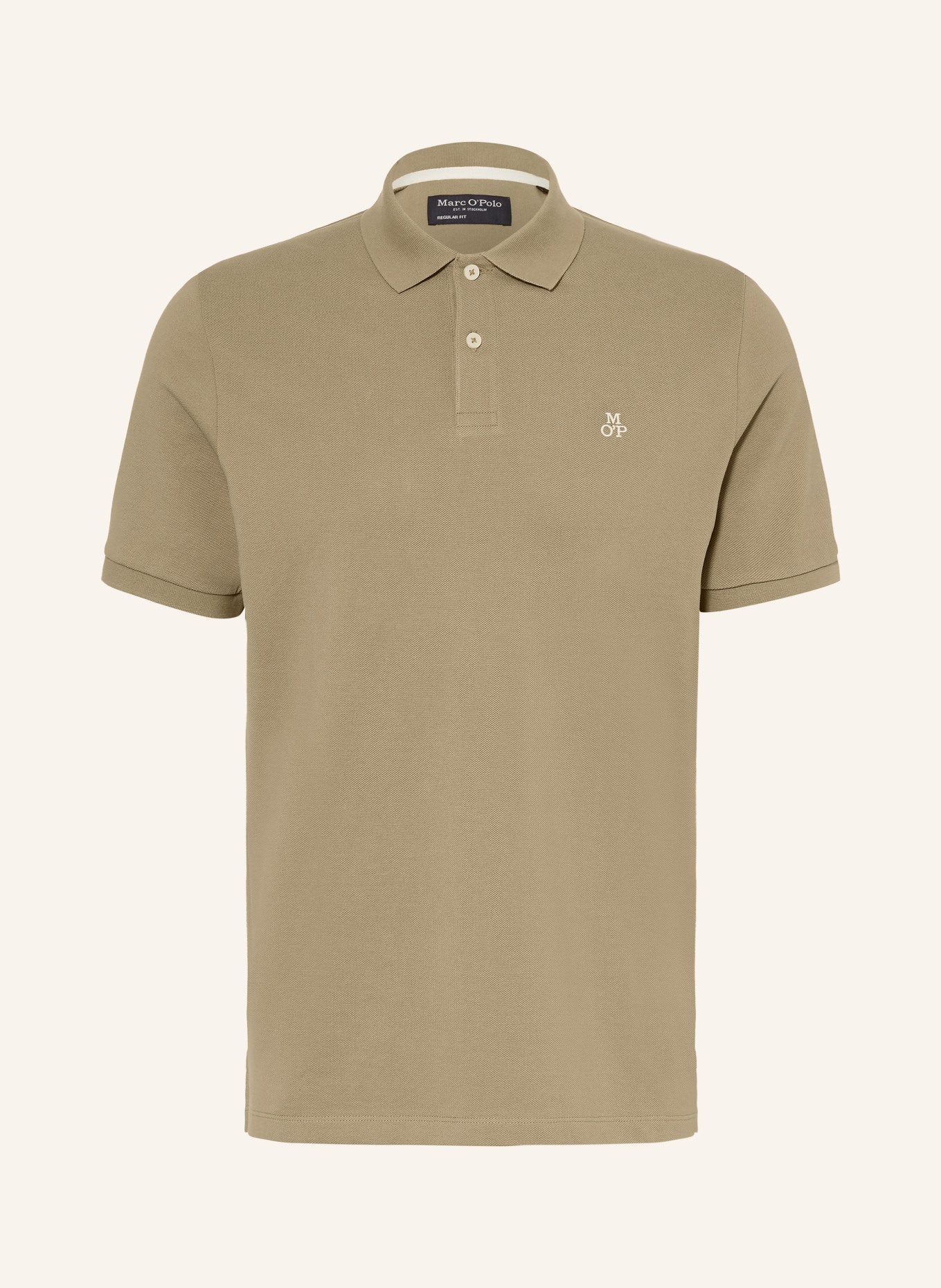 Marc O'Polo Piqué polokošile Regular Fit: BÉŽOVÁ