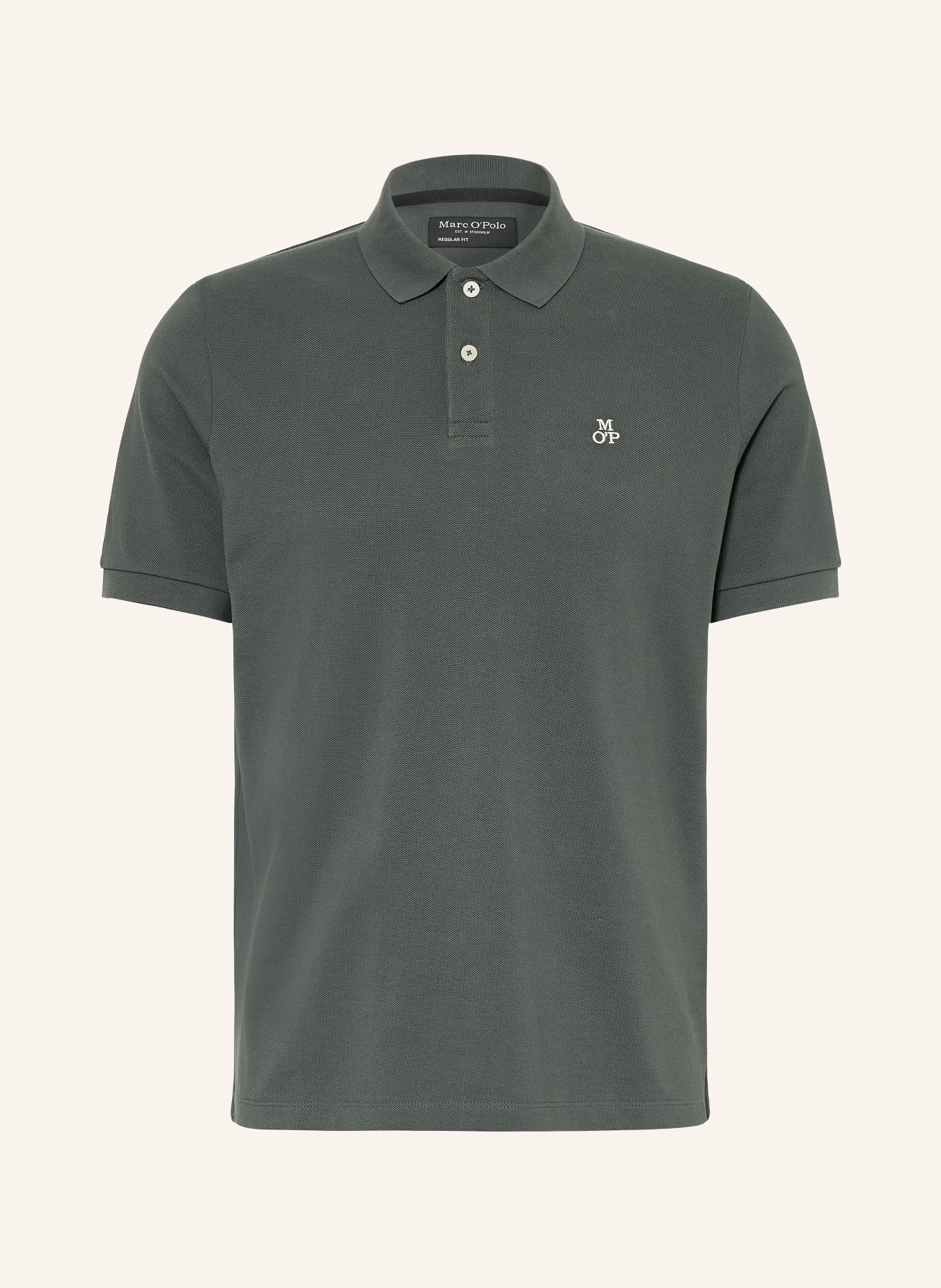 Marc O'Polo Piqué-Poloshirt Regular Fit: DUNKELGRÜN