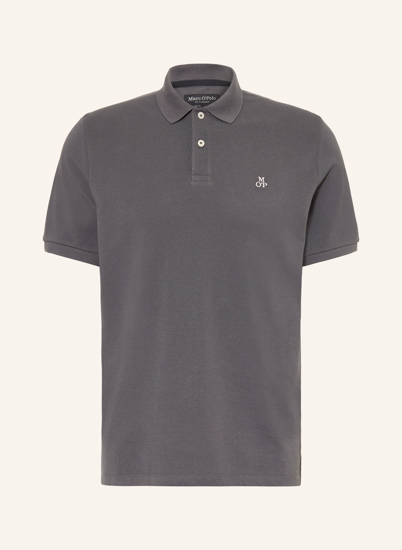 Marc O'Polo Piqué-Poloshirt Regular Fit: DUNKELGRAU