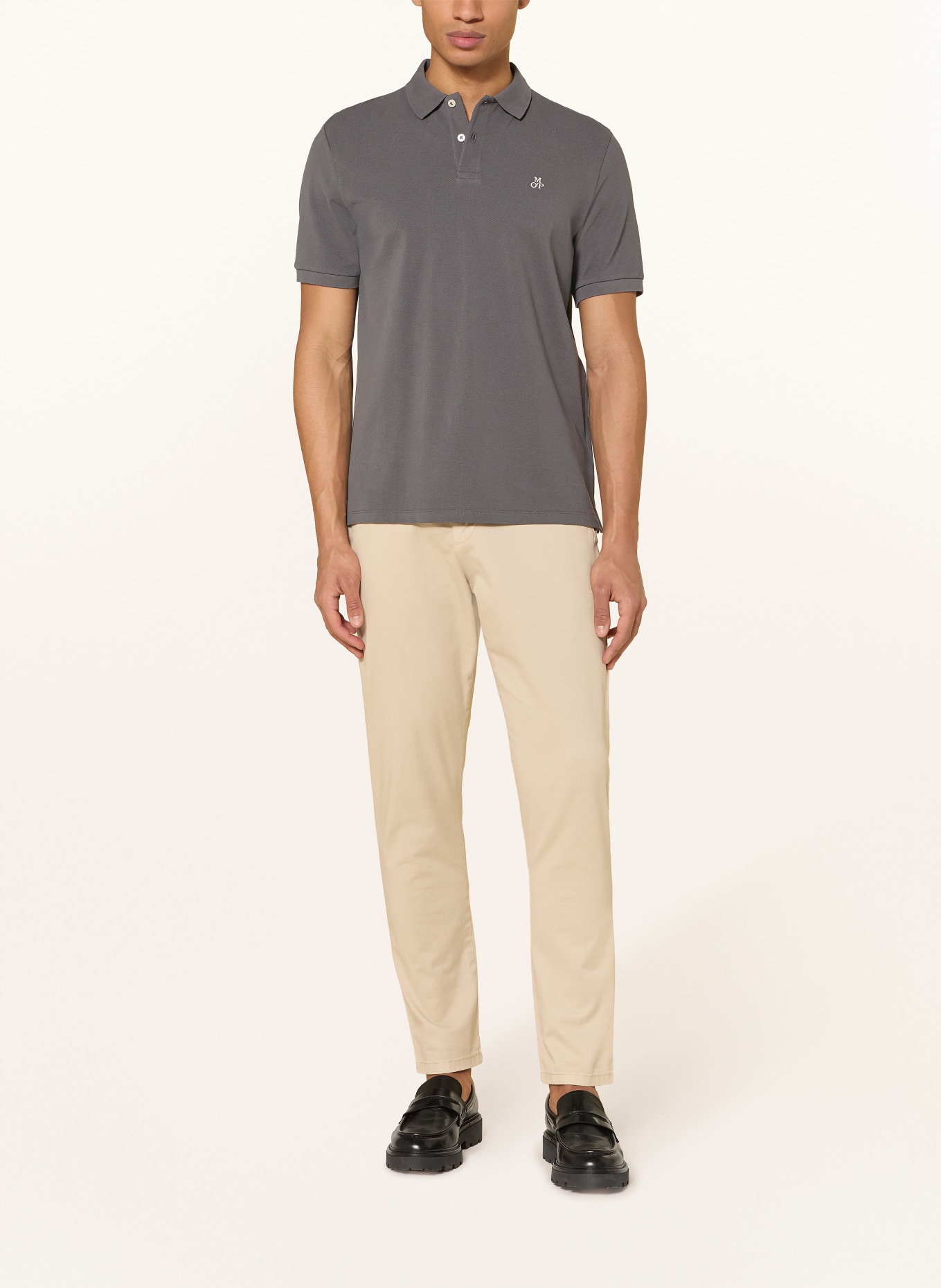 Marc O'Polo Piqué-Poloshirt Regular Fit: DUNKELGRAU