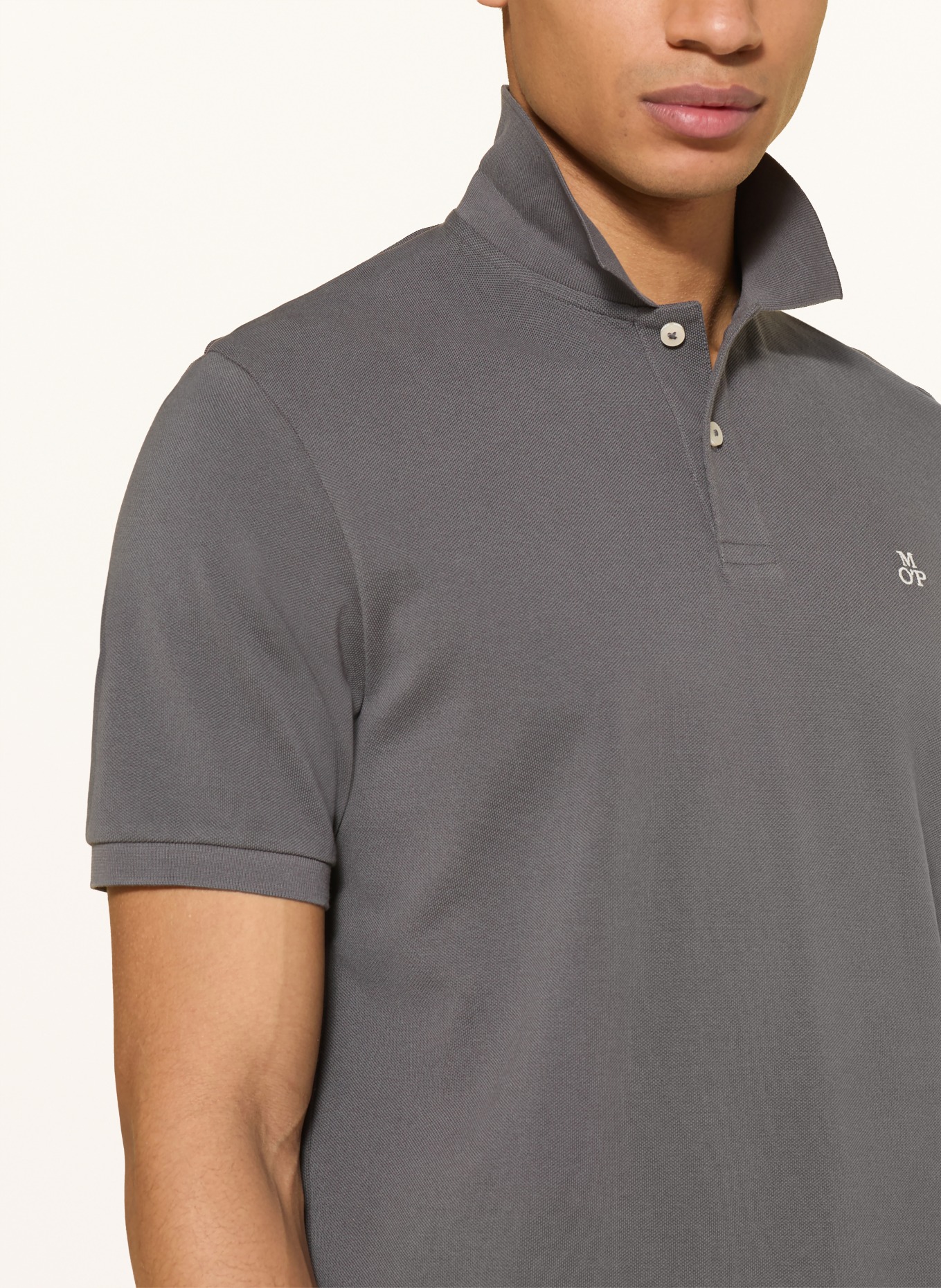 Marc O'Polo Piqué-Poloshirt Regular Fit: DUNKELGRAU