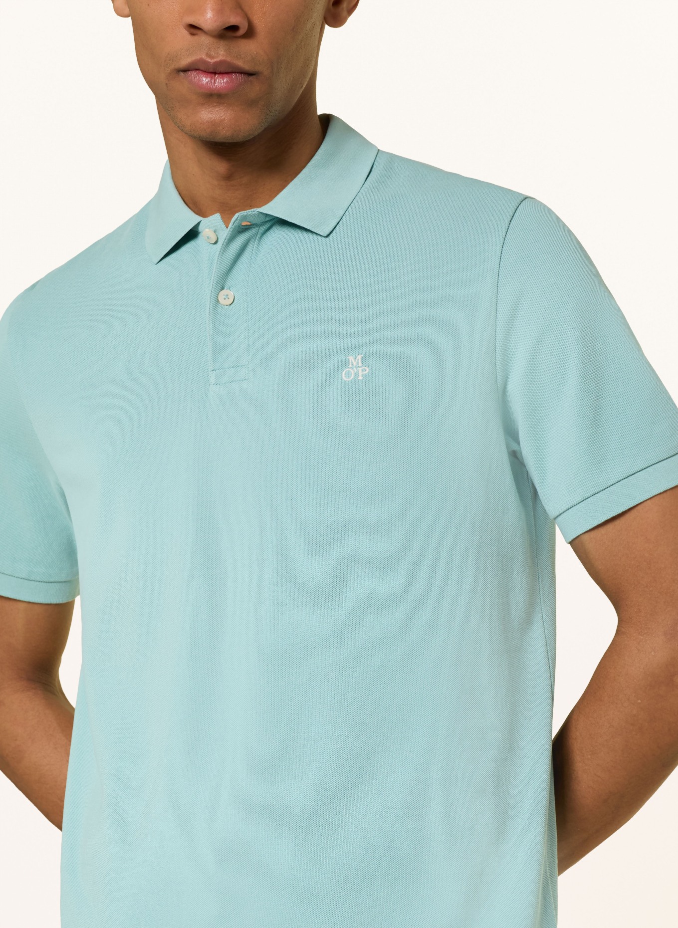 Marc O'Polo Koszulka polo z pikowanym wzorem Regular Fit: MIĘTOWY