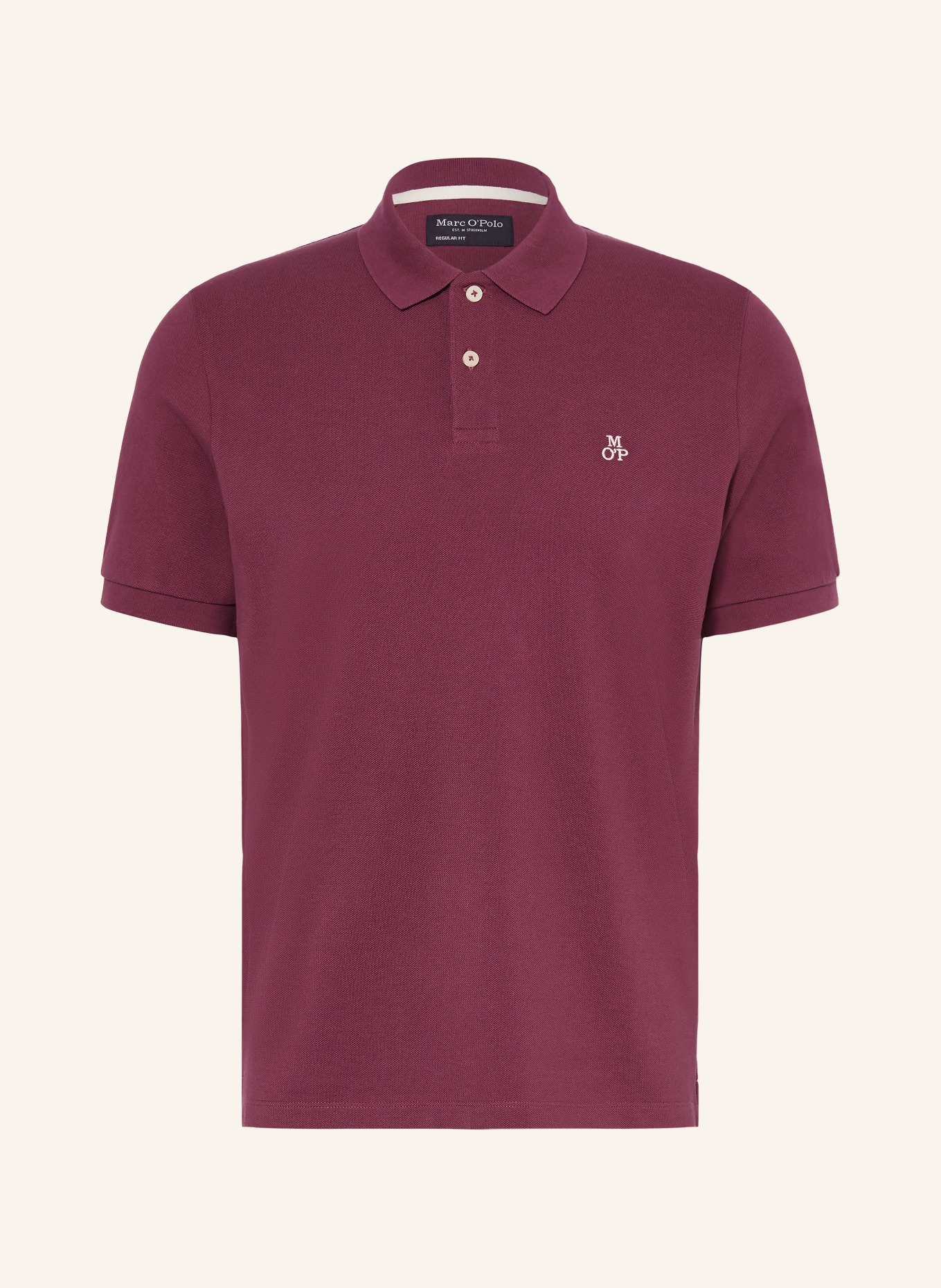 Marc O'Polo Piqué polokošile Regular Fit: TMAVĚ ČERVENÁ