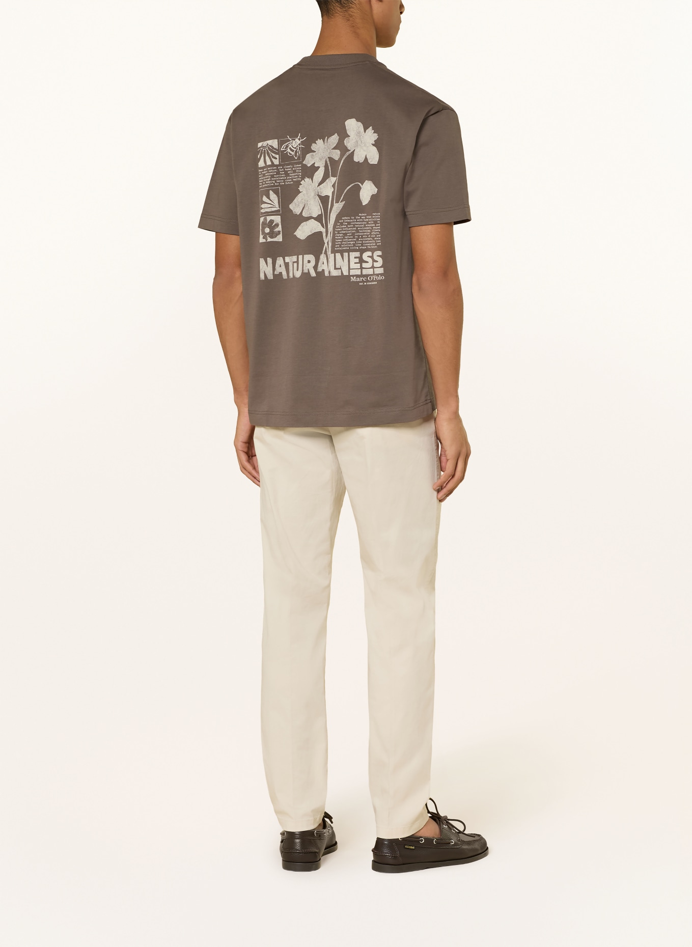 Marc O'Polo T-Shirt: DUNKELBRAUN / CREME