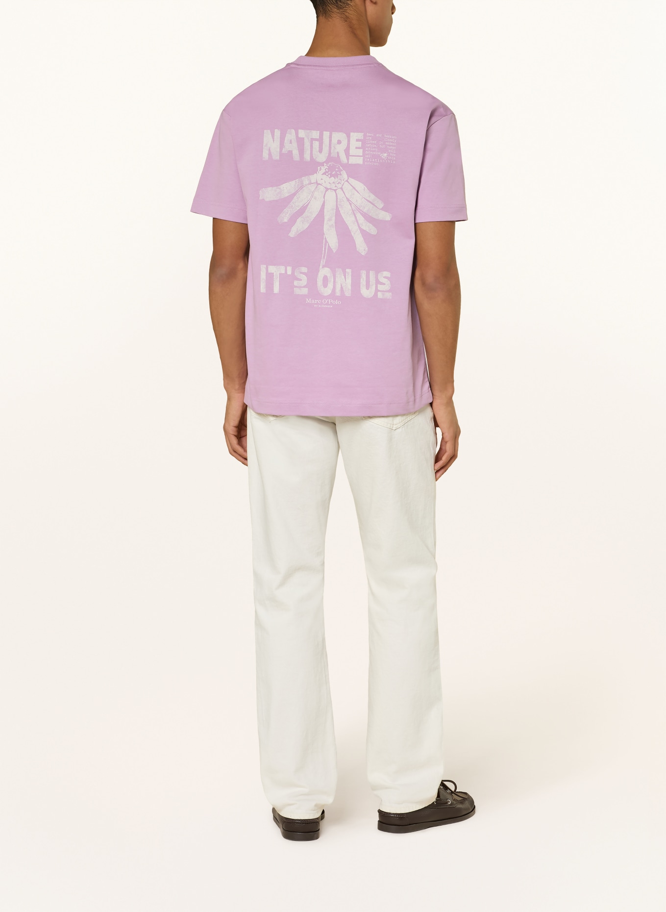 Marc O'Polo T-Shirt: HELLLILA / ECRU