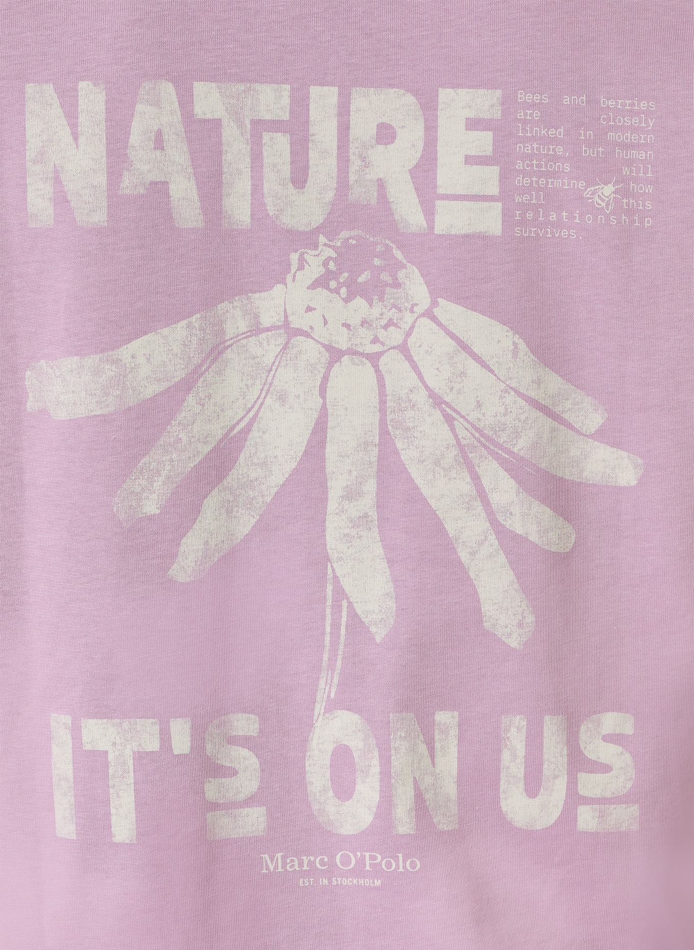 Marc O'Polo T-Shirt: HELLLILA / ECRU