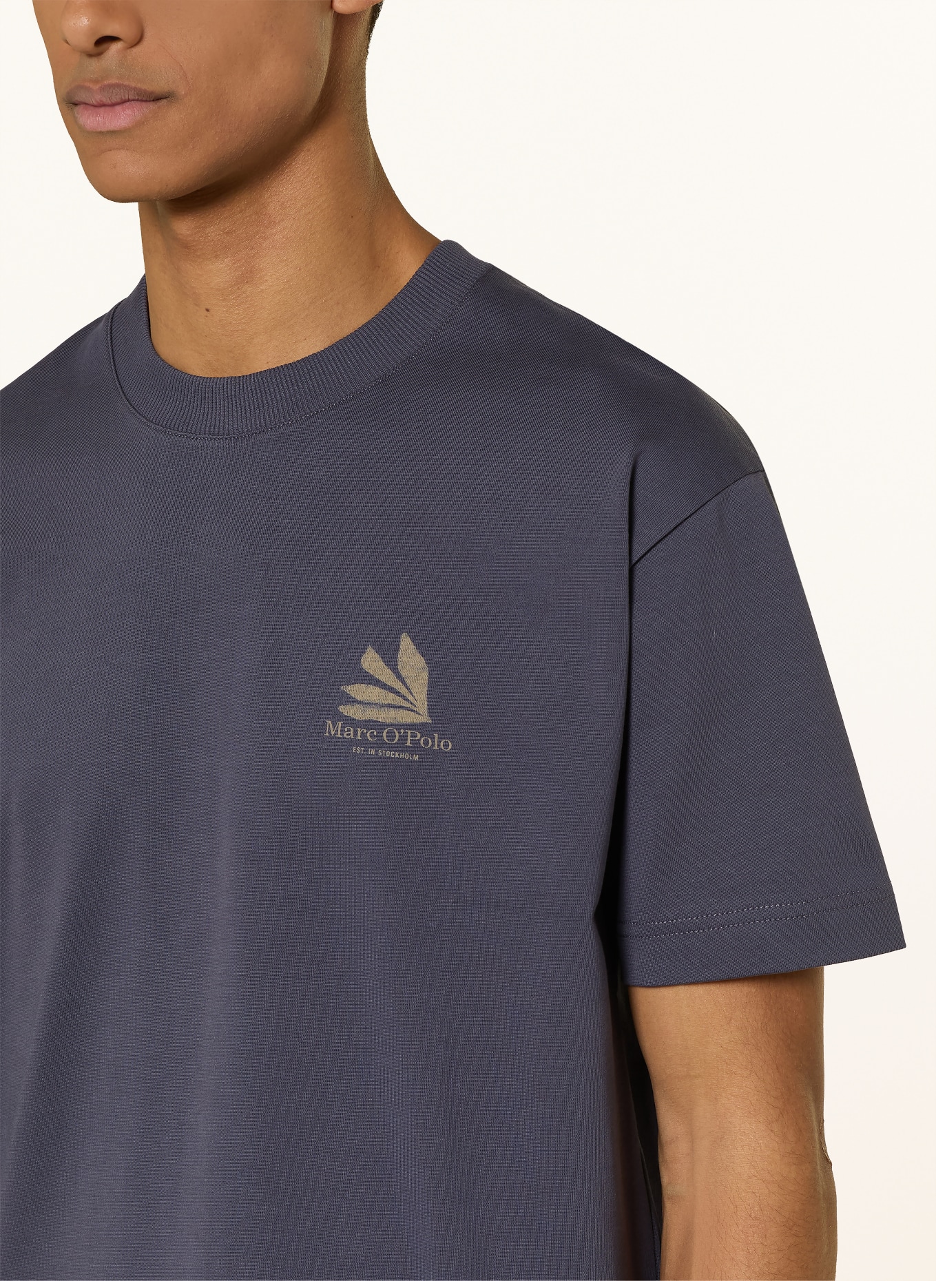 Marc O'Polo T-shirt: BLEU FONCÉ / CRÈME / KAKI