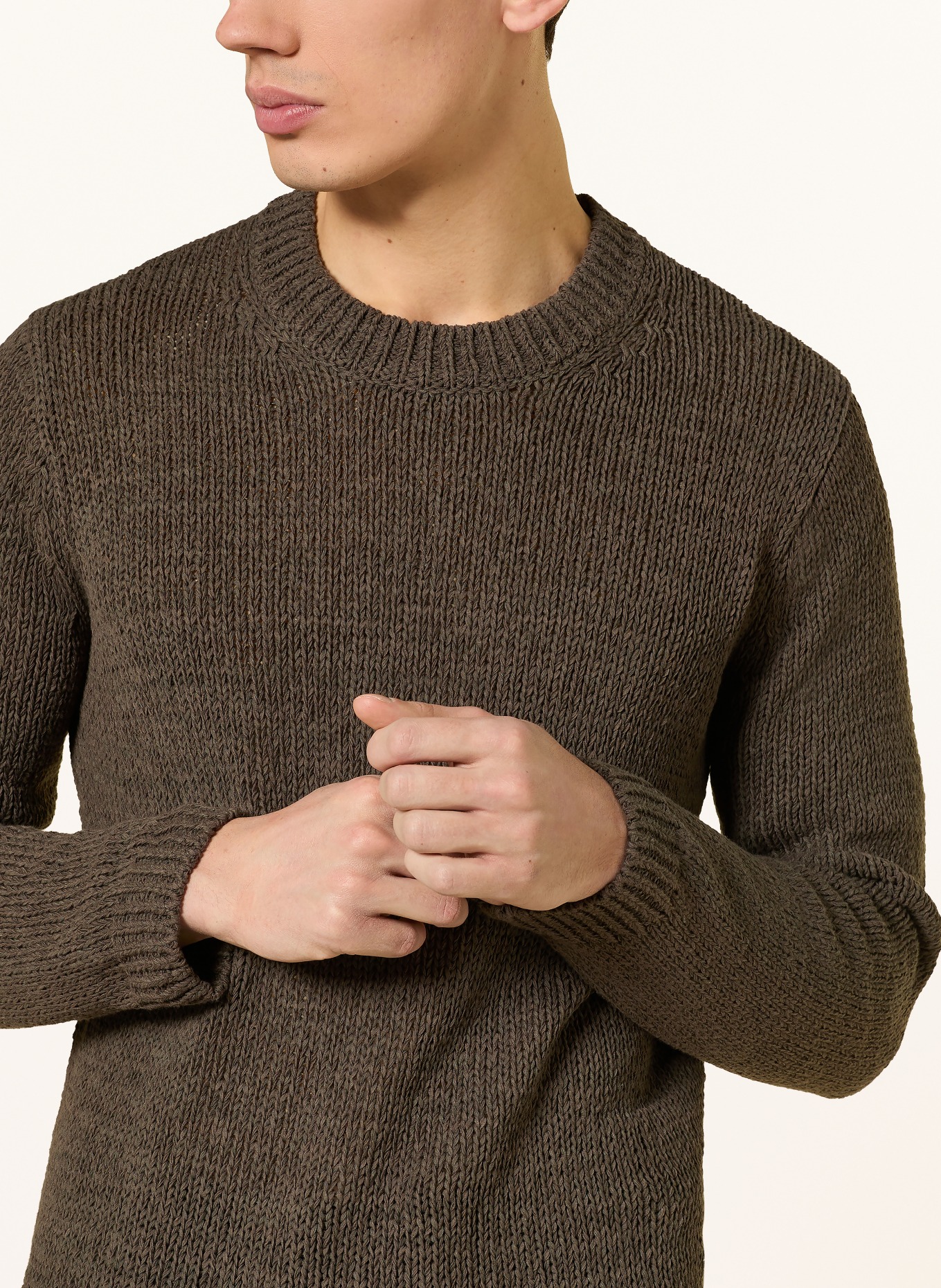 Marc O'Polo sweter: CIEMNOBRĄZOWY