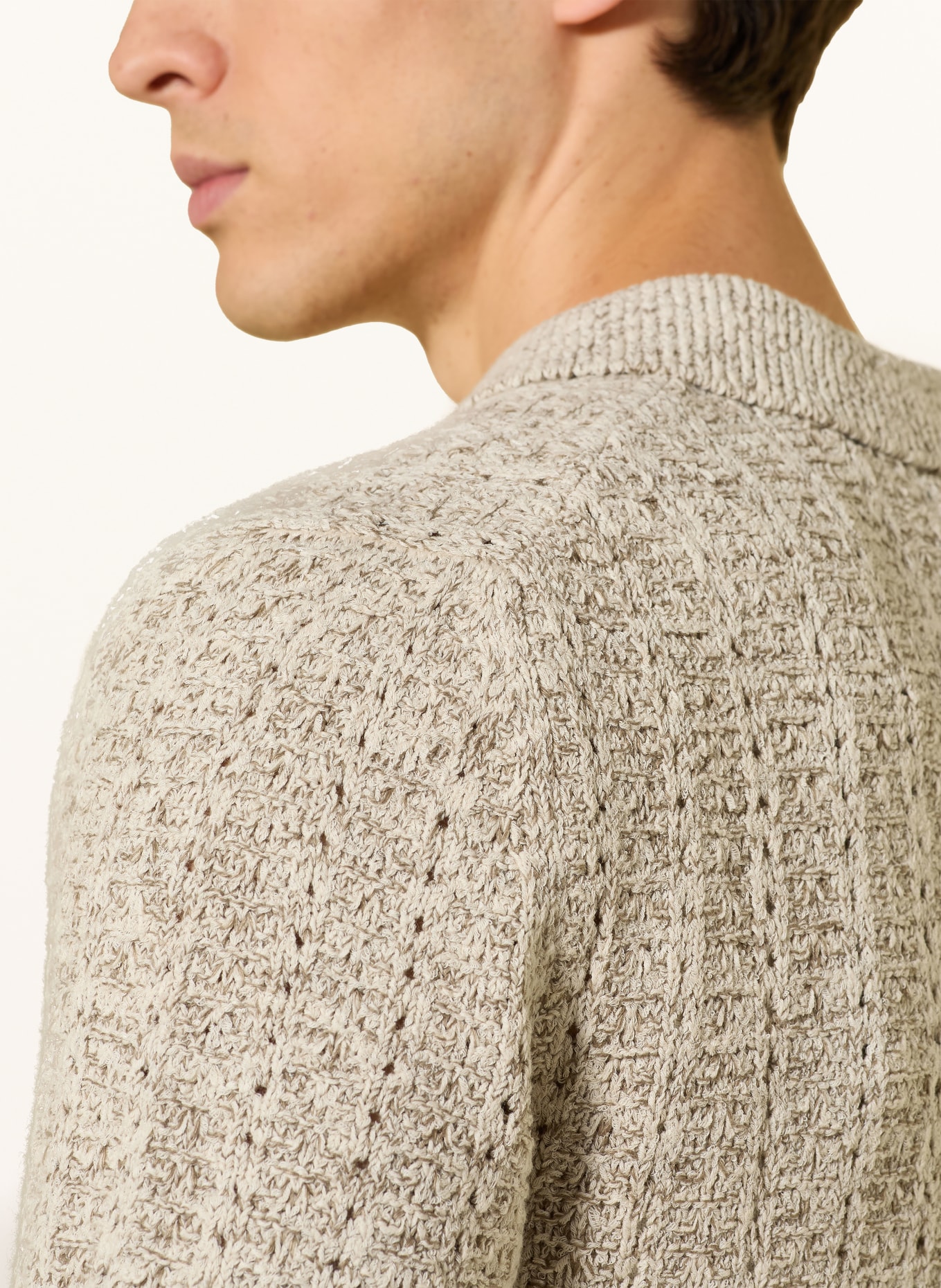 Marc O'Polo Strickhemd Slim Fit: BEIGE