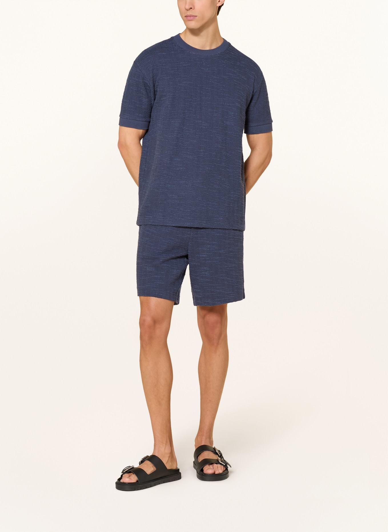 Marc O'Polo T-Shirt aus Bouclé: DUNKELBLAU