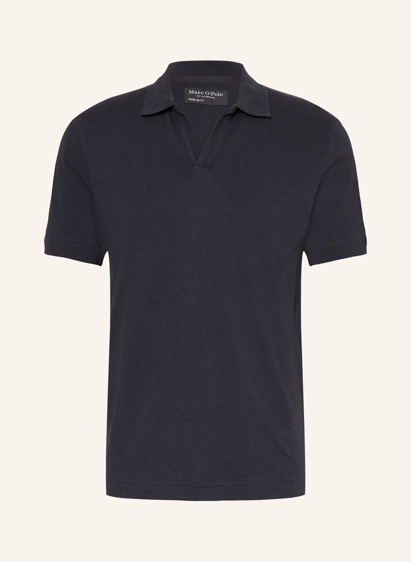 Marc O'Polo Jersey-Poloshirt Regular Fit: DUNKELBLAU