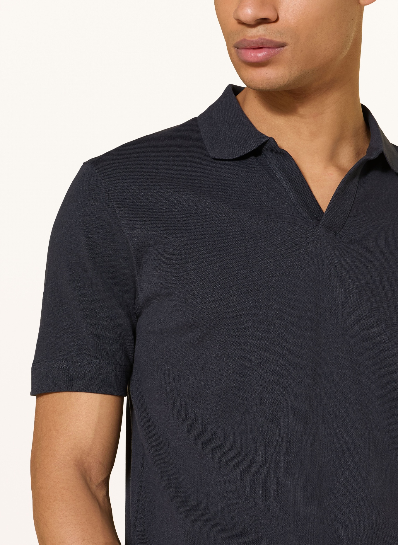 Marc O'Polo Jersey-Poloshirt Regular Fit: DUNKELBLAU