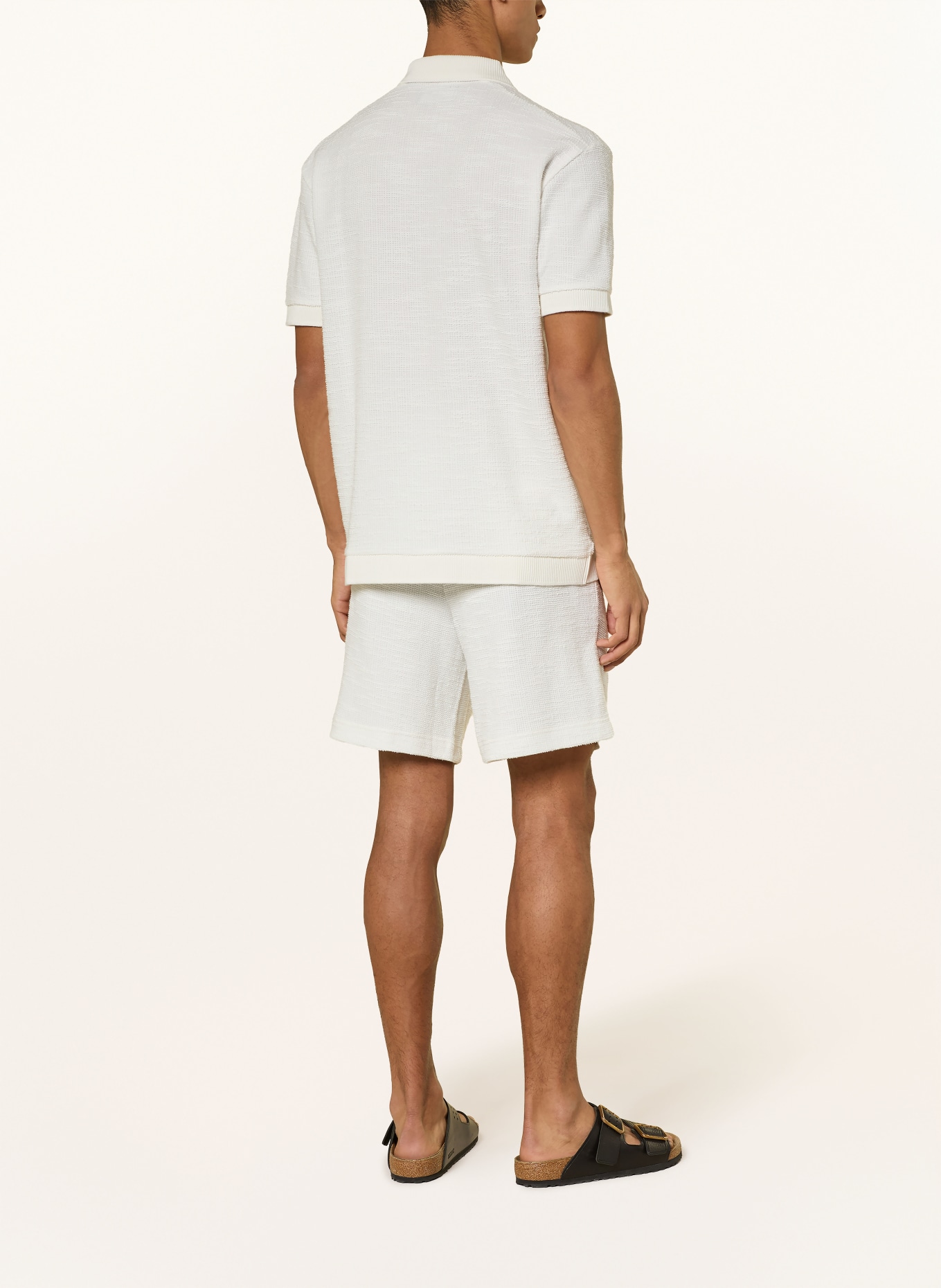 Marc O'Polo Strick-Poloshirt Relaxed Fit: WEISS