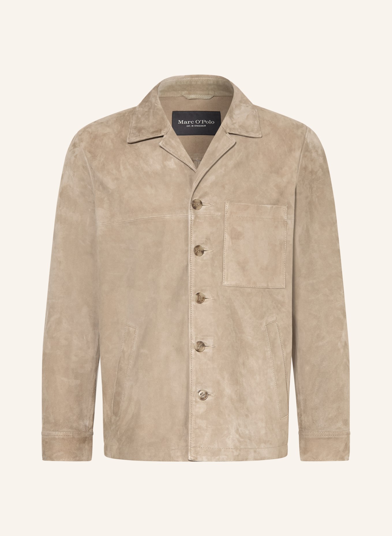 Marc O'Polo Leder-Overjacket: BEIGE