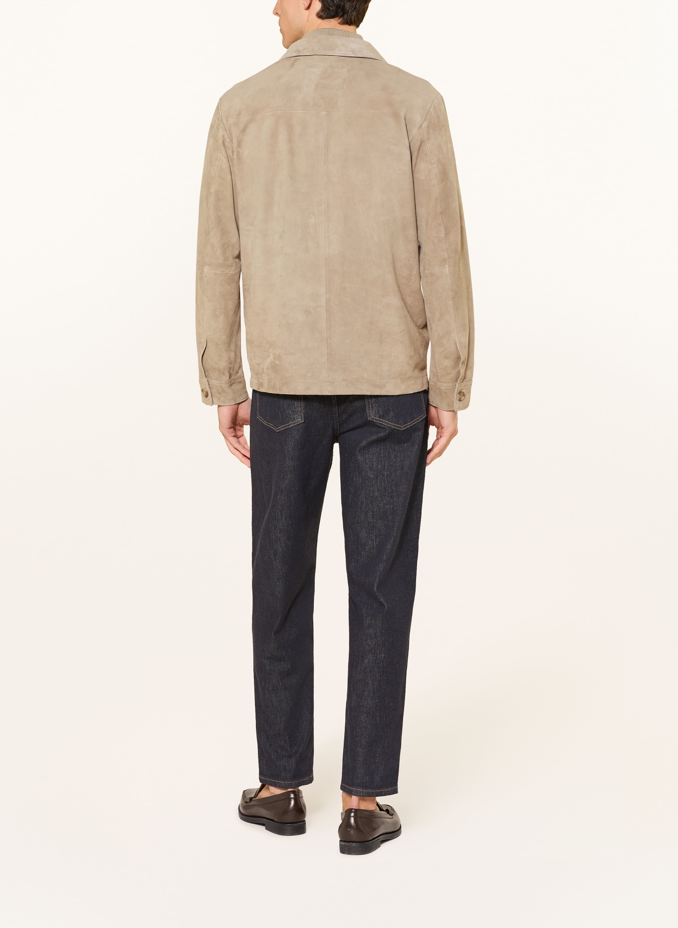 Marc O'Polo Leder-Overjacket: BEIGE