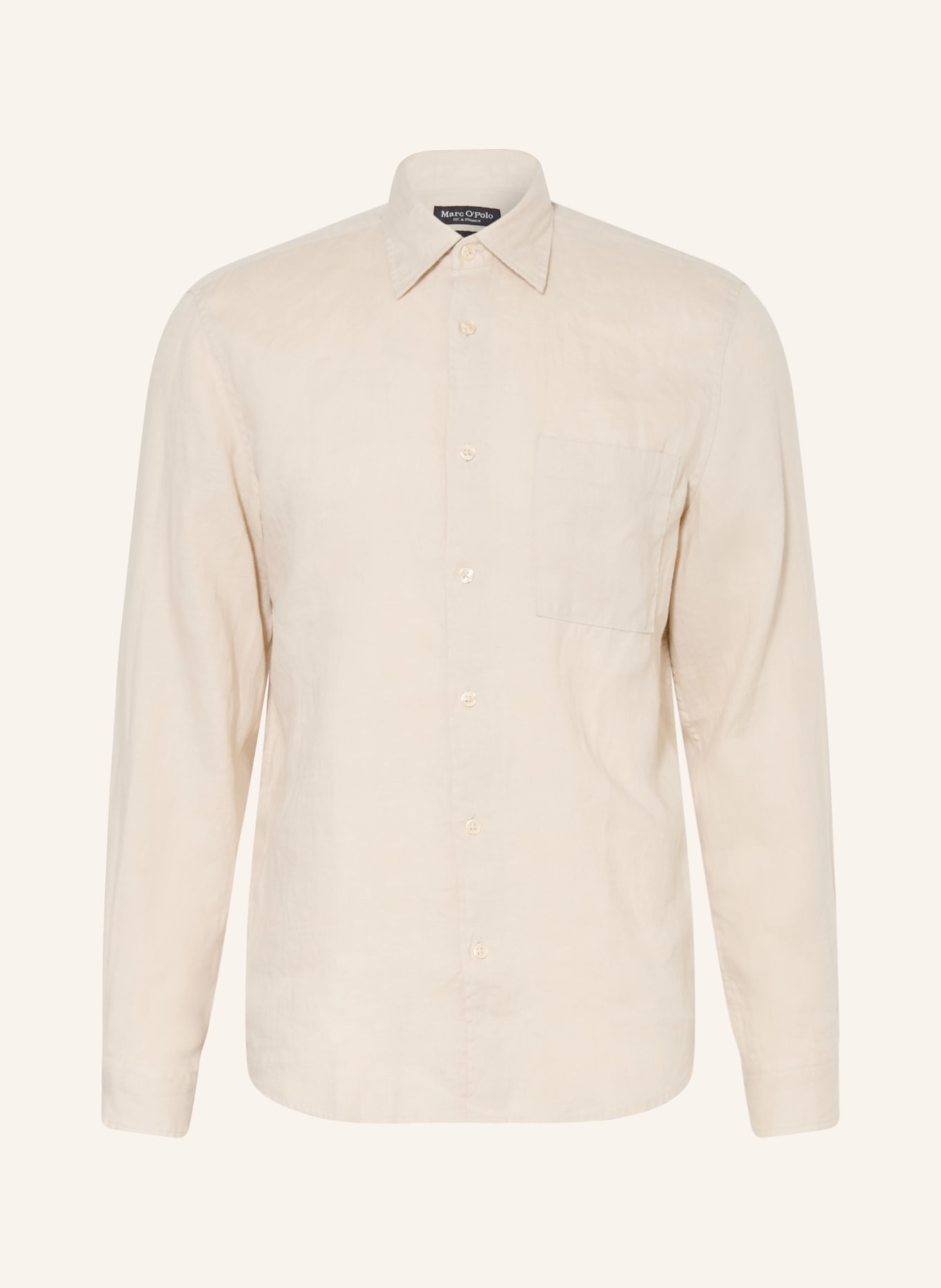 Marc O'Polo Leinenhemd Regular Fit: BEIGE