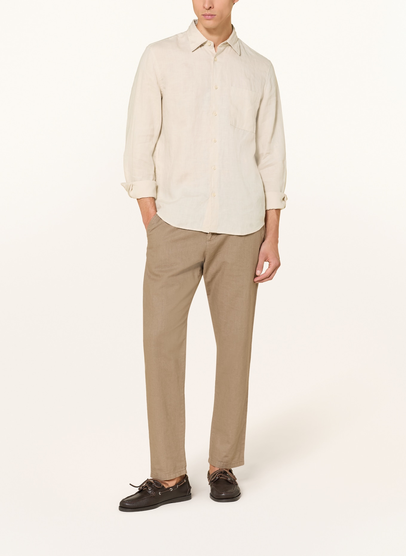 Marc O'Polo Leinenhemd Regular Fit: BEIGE