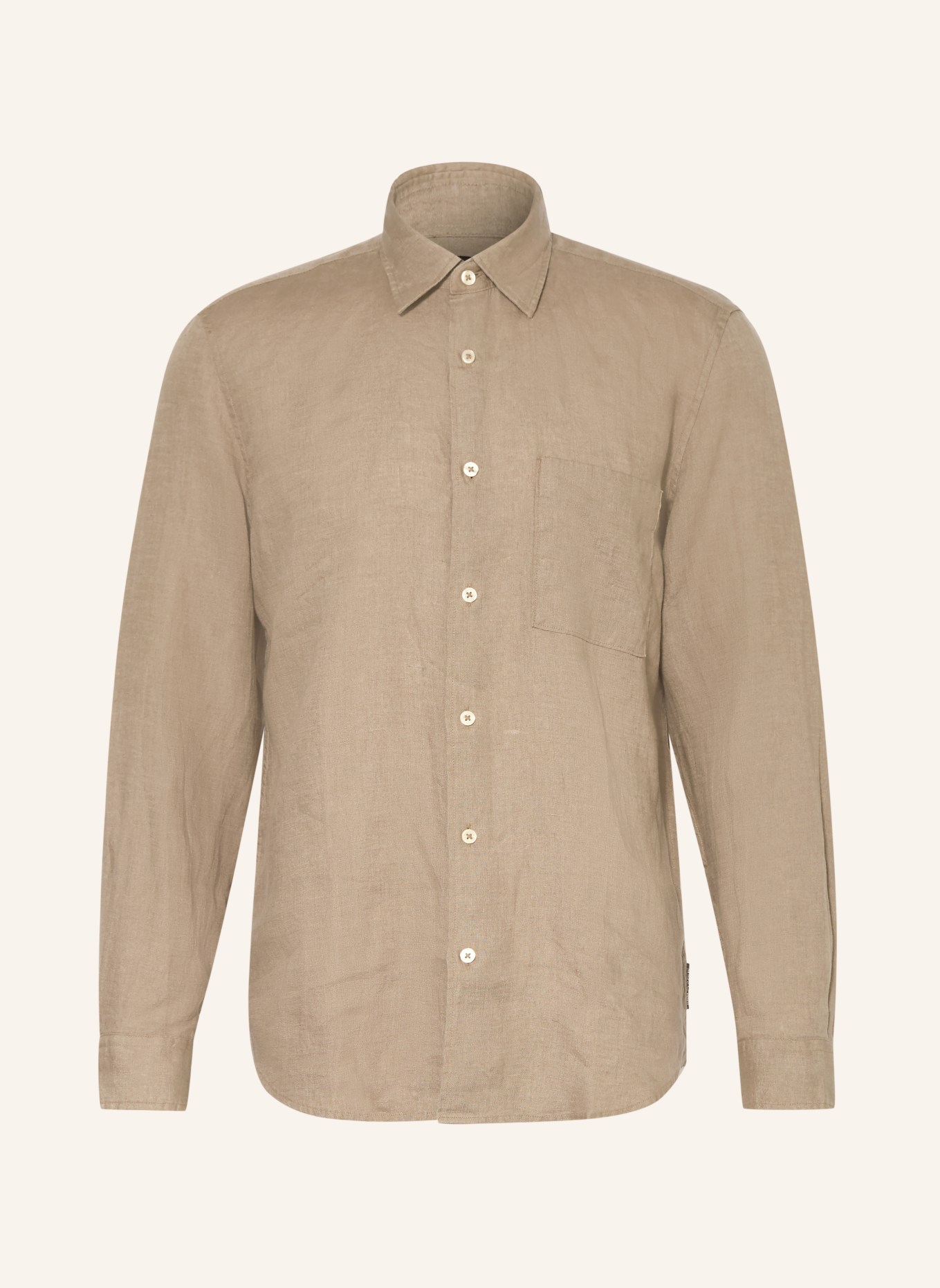 Marc O'Polo Leinenhemd Regular Fit: BEIGE