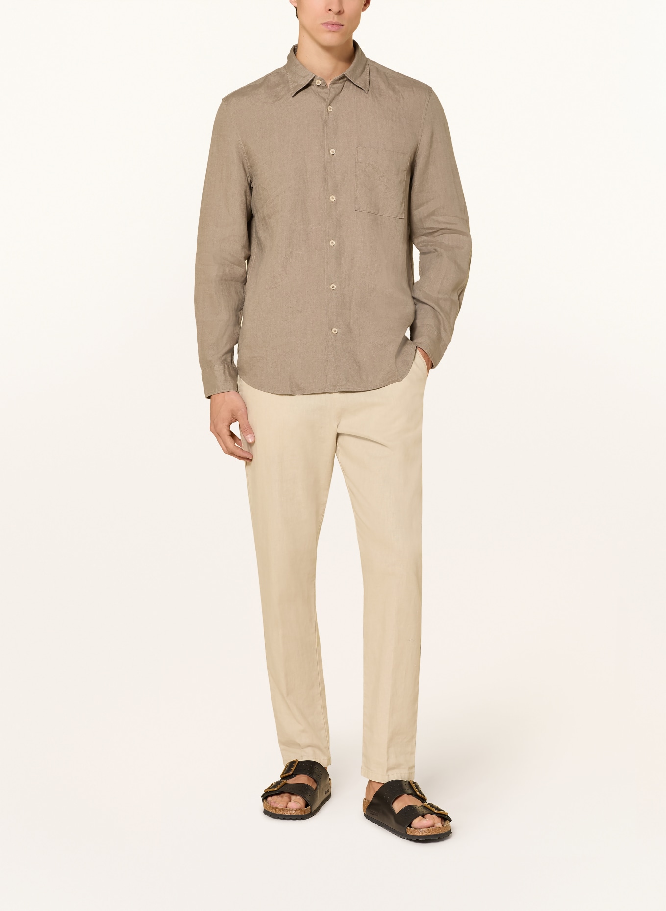 Marc O'Polo Leinenhemd Regular Fit: BEIGE