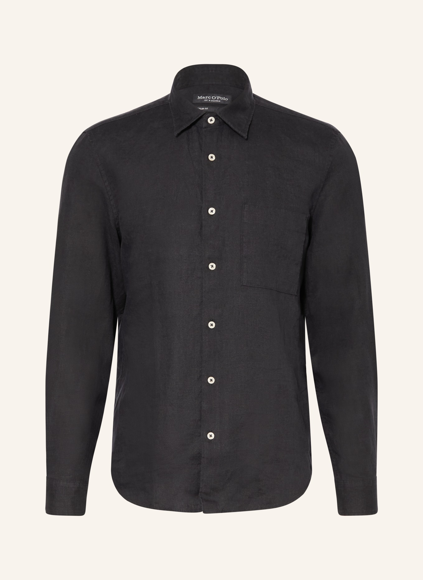 Marc O'Polo Regular fit linen shirt: BLACK