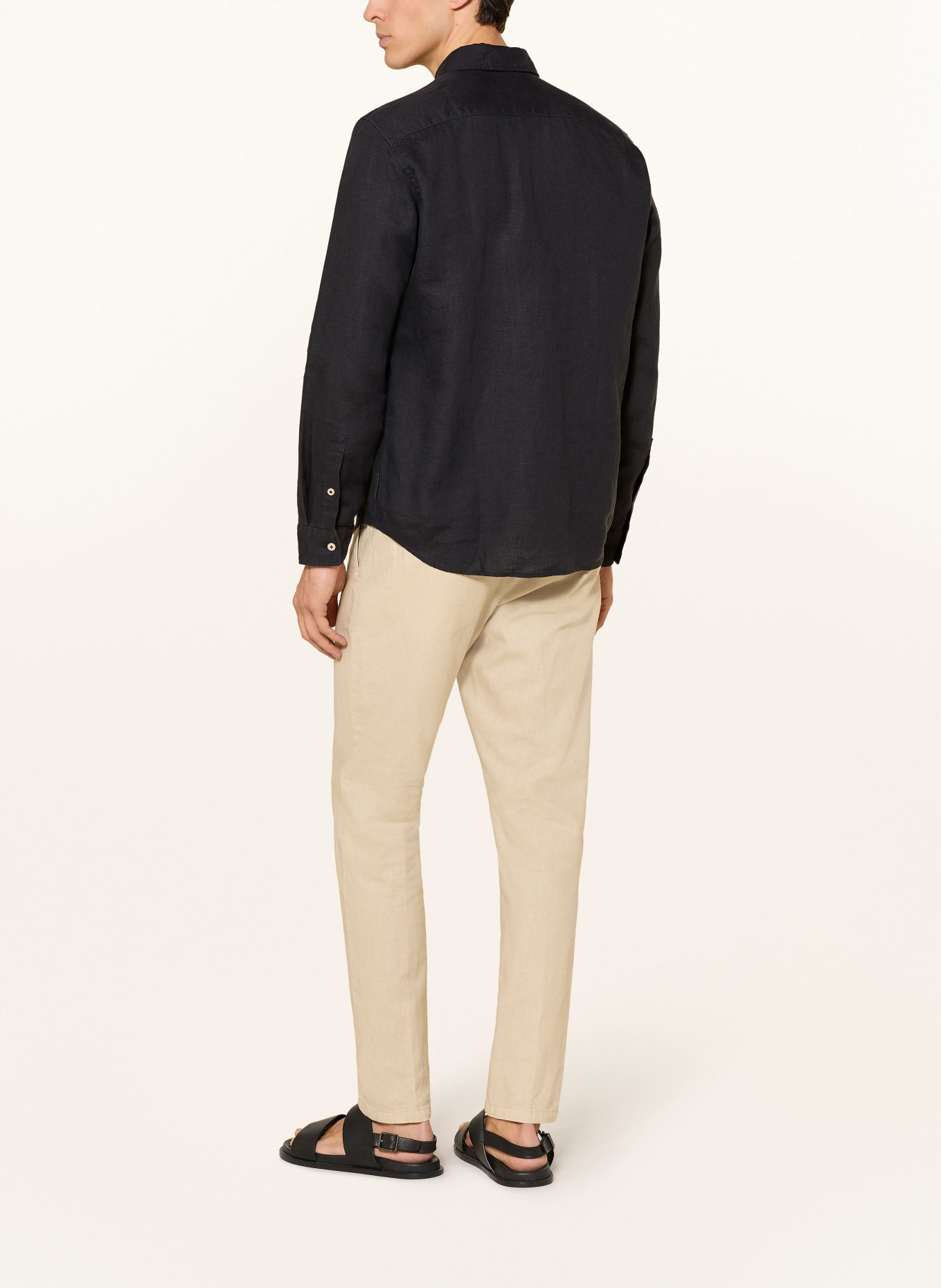 Marc O'Polo Regular fit linen shirt: BLACK