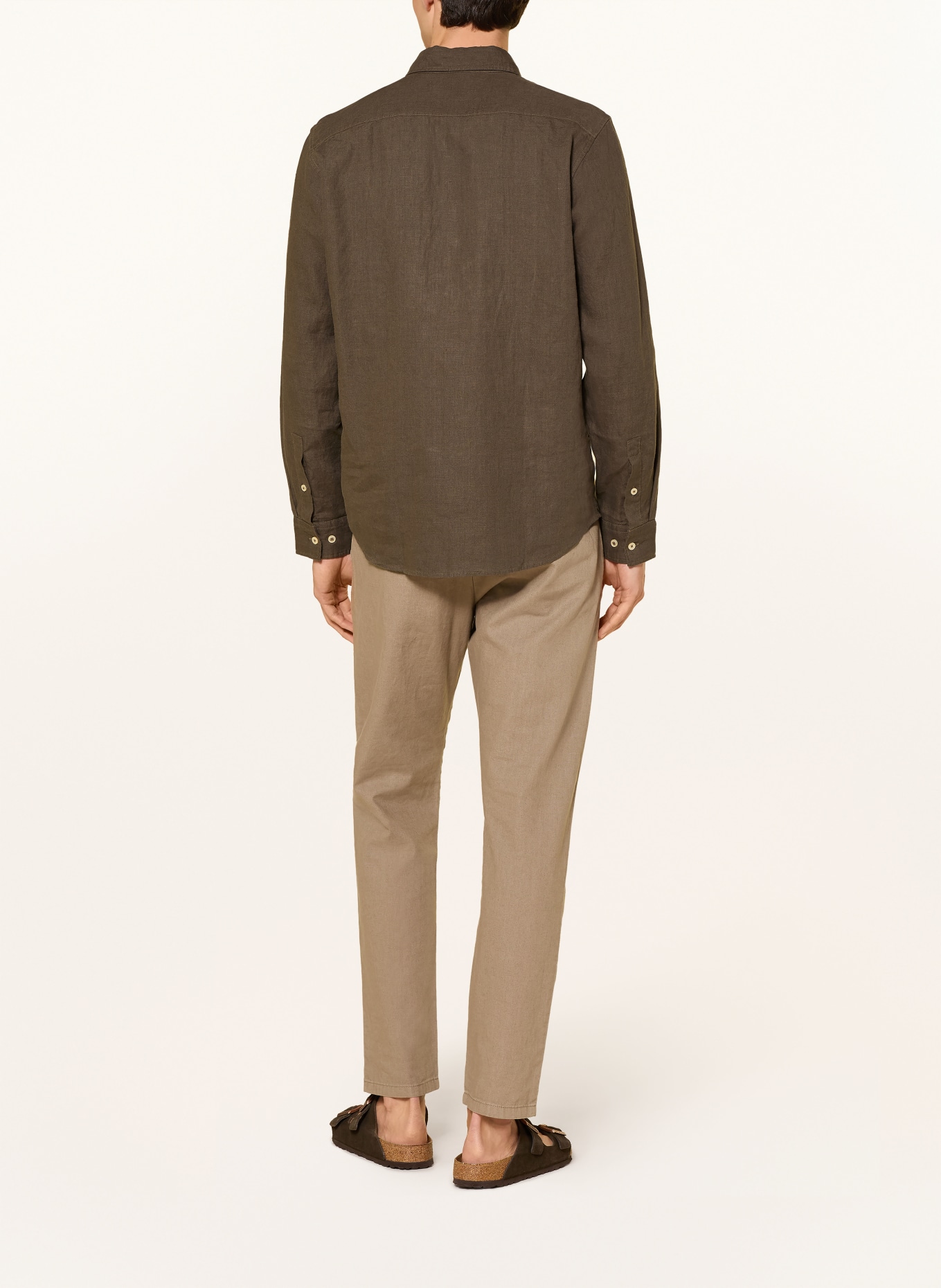 Marc O'Polo Leinenhemd Regular Fit: DUNKELBRAUN