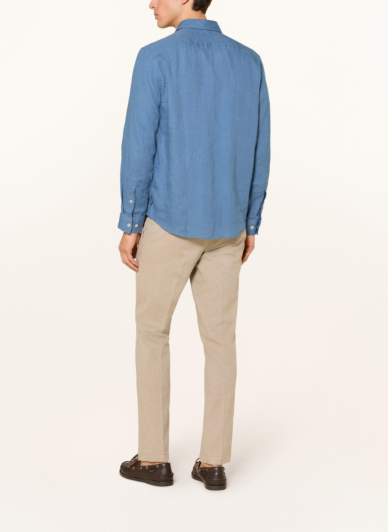 Marc O'Polo Chemise en lin coupe classique: BLEU