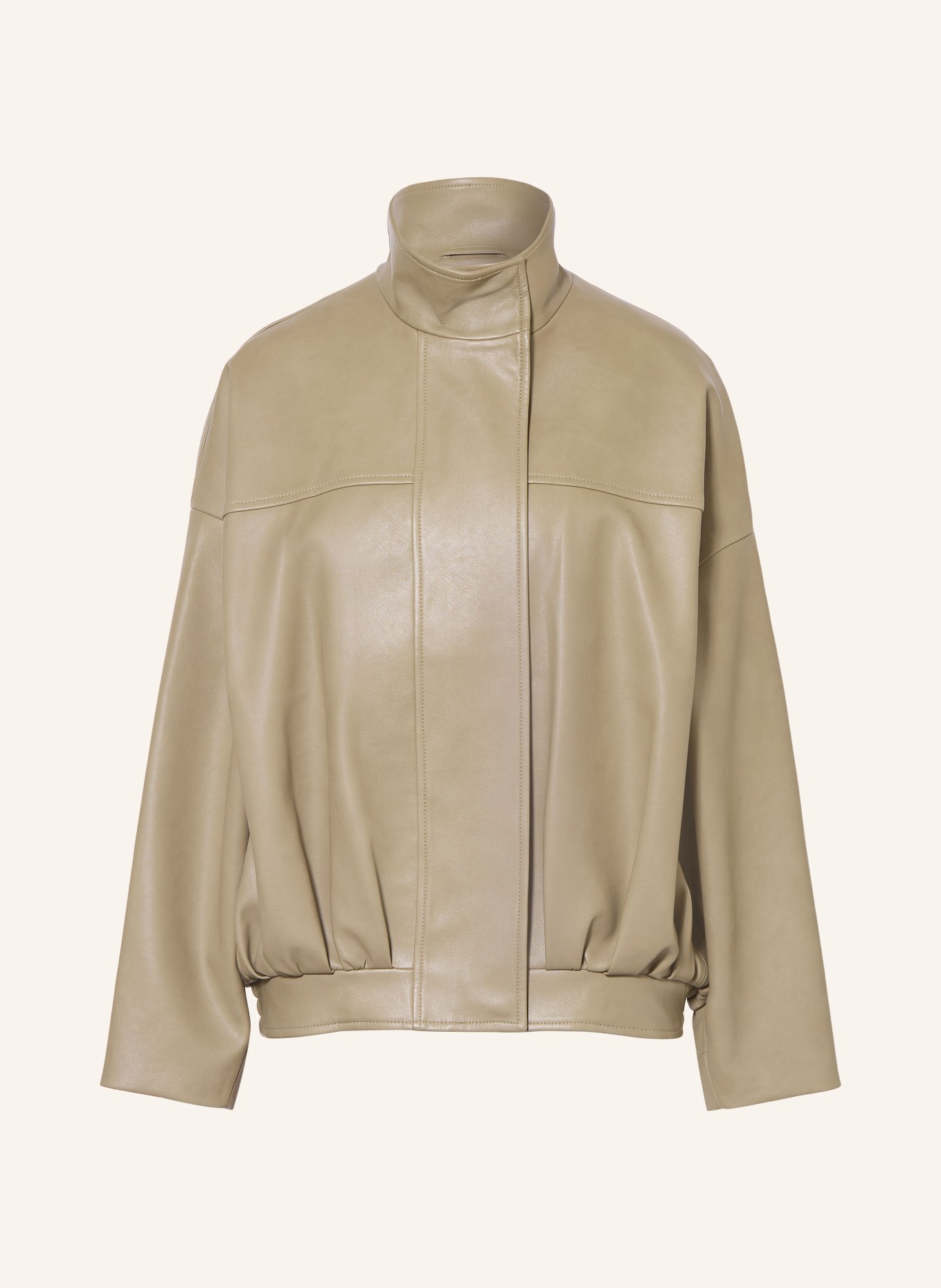 The Frankie Shop Blouson VEREN in Lederoptik: OLIV