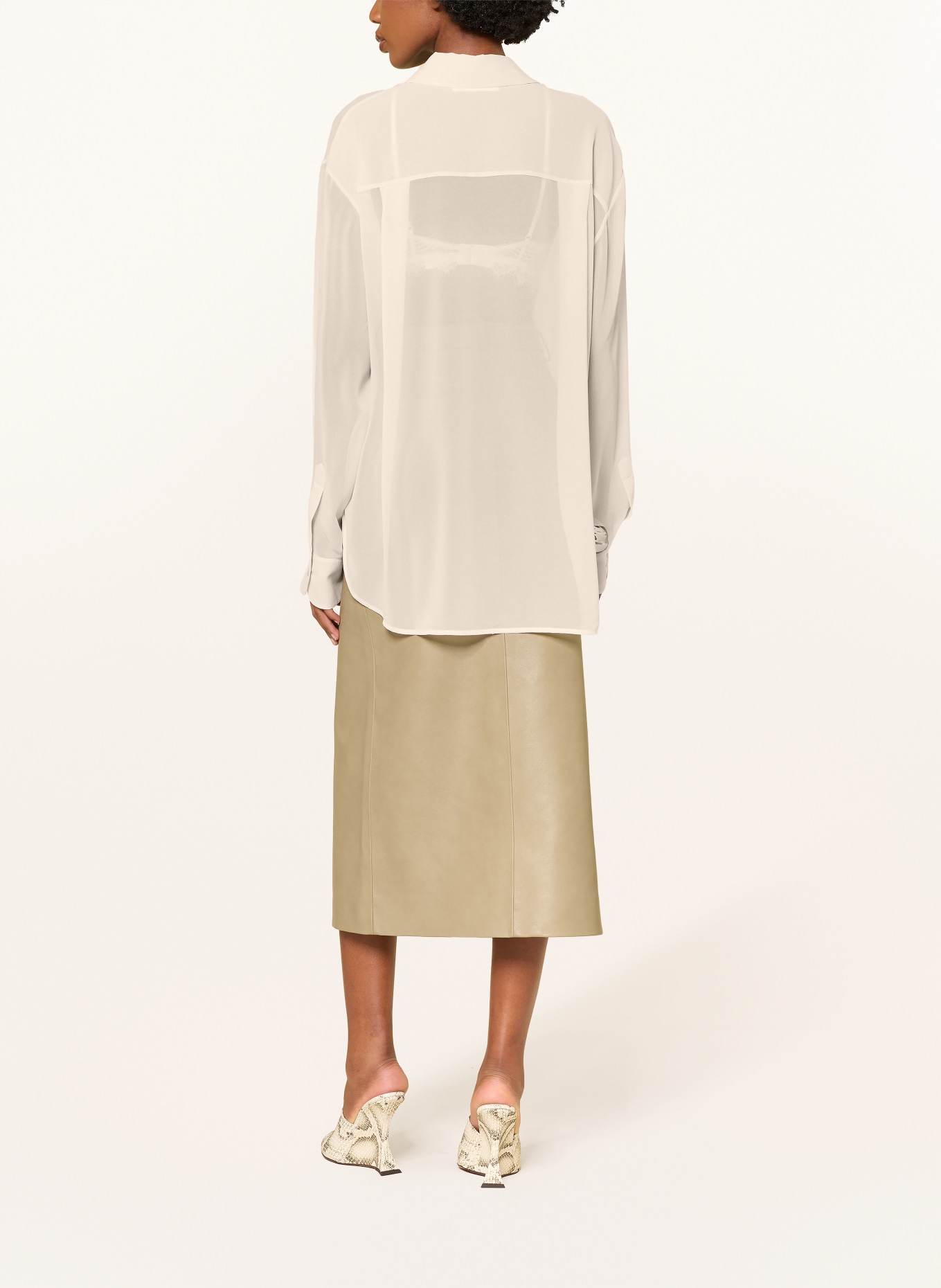 The Frankie Shop Overhemdblouse PERI GEORGETTE: CRÈME