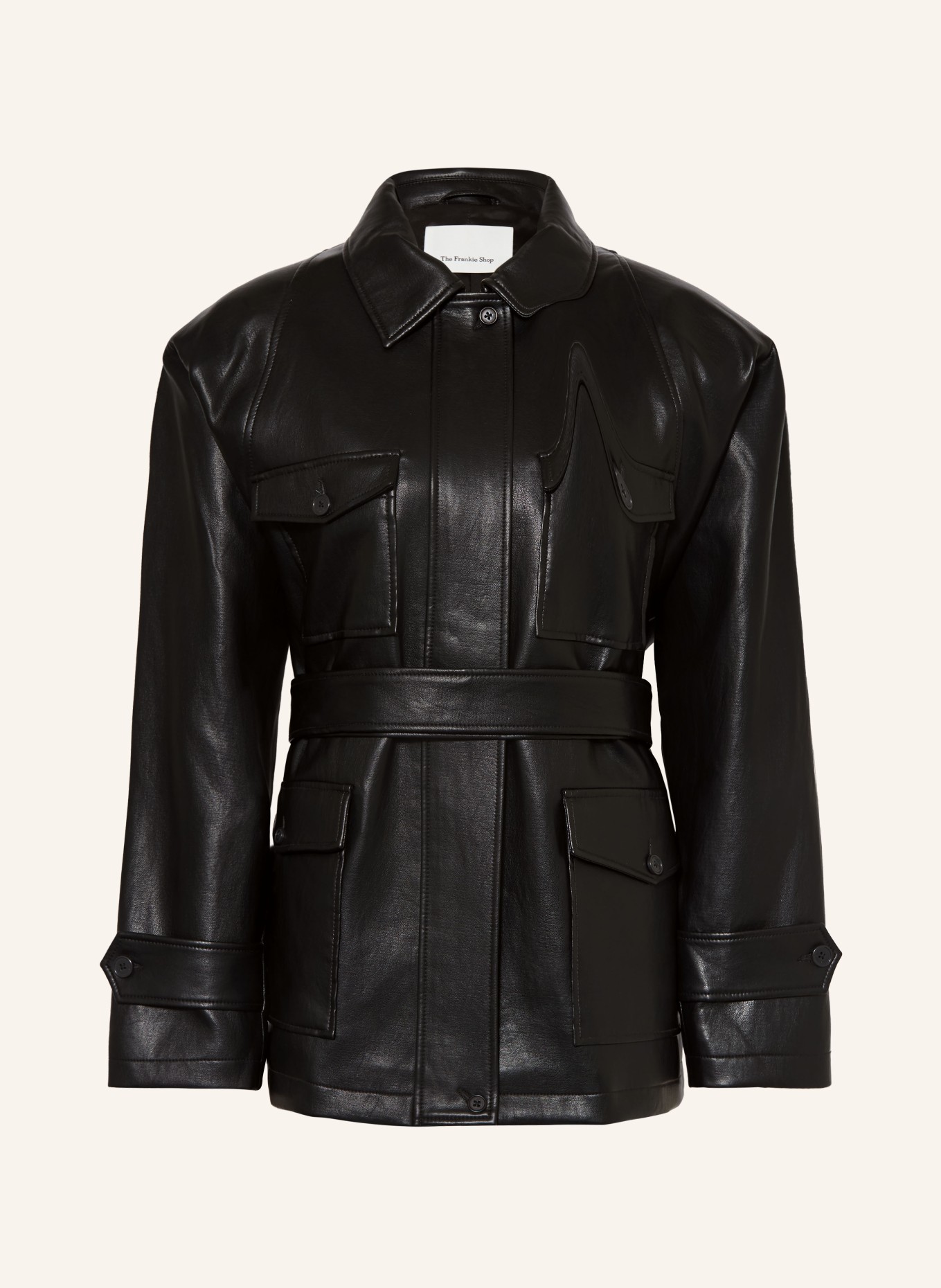 The Frankie Shop Fieldjacke KELIA in Lederoptik: SCHWARZ