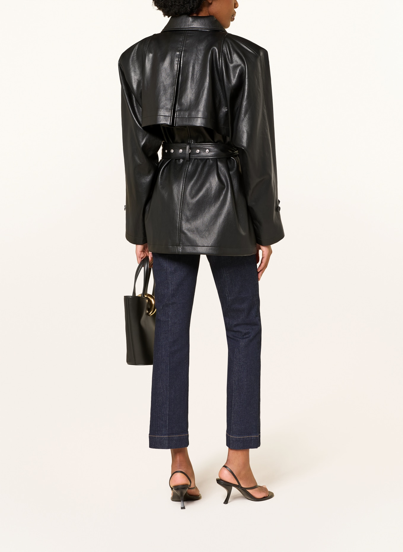 The Frankie Shop Fieldjacke KELIA in Lederoptik: SCHWARZ