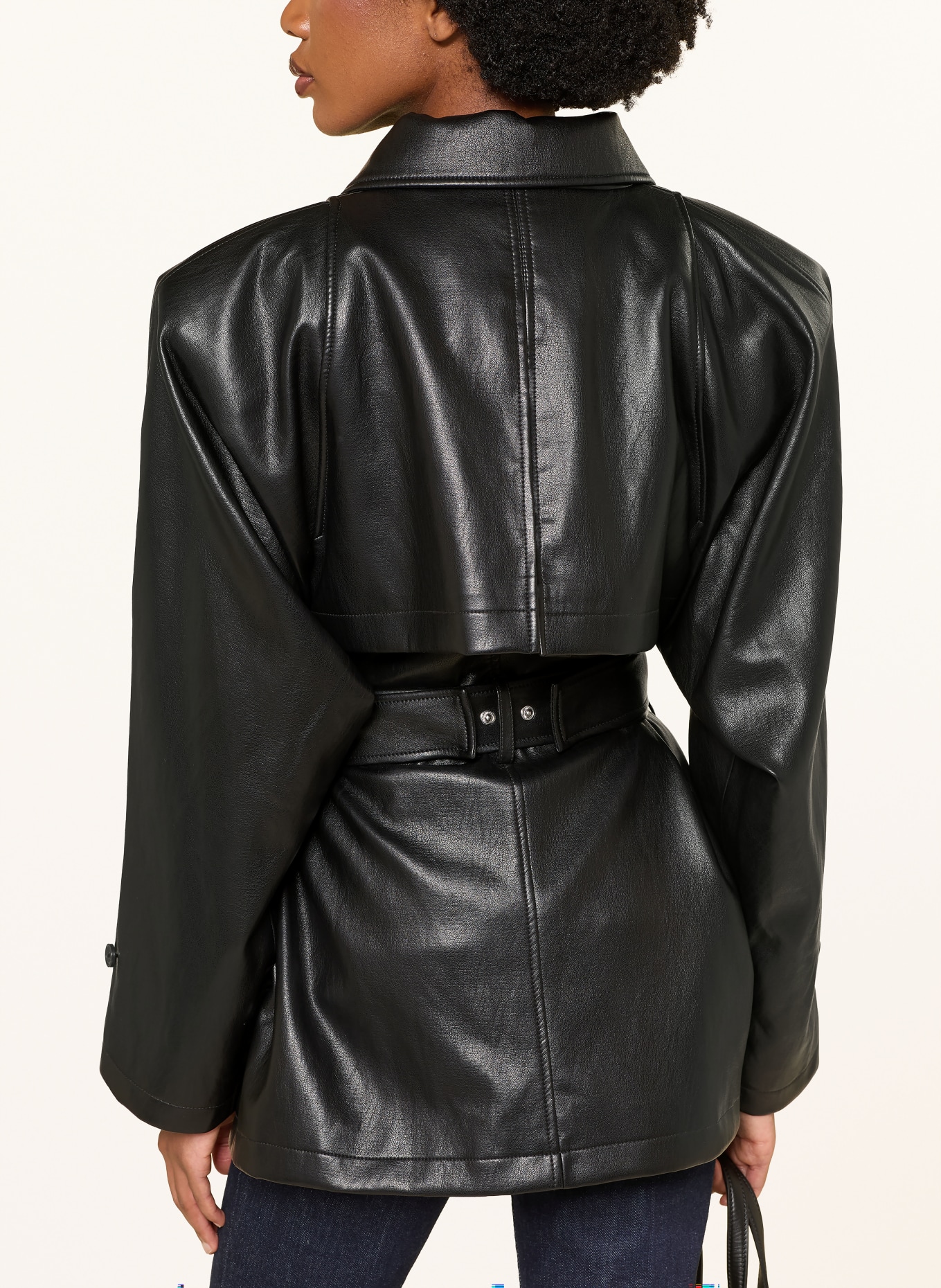 The Frankie Shop Fieldjacke KELIA in Lederoptik: SCHWARZ