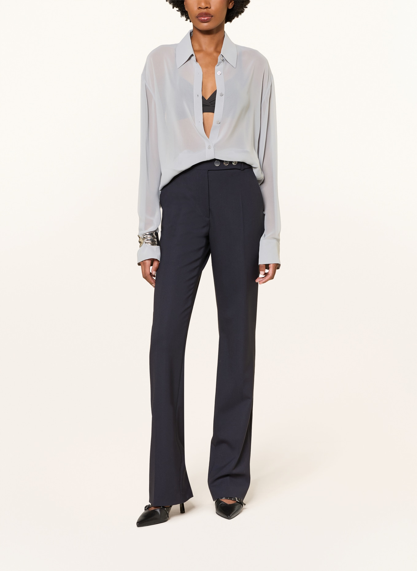 The Frankie Shop Overhemdblouse PERI: GRIJS