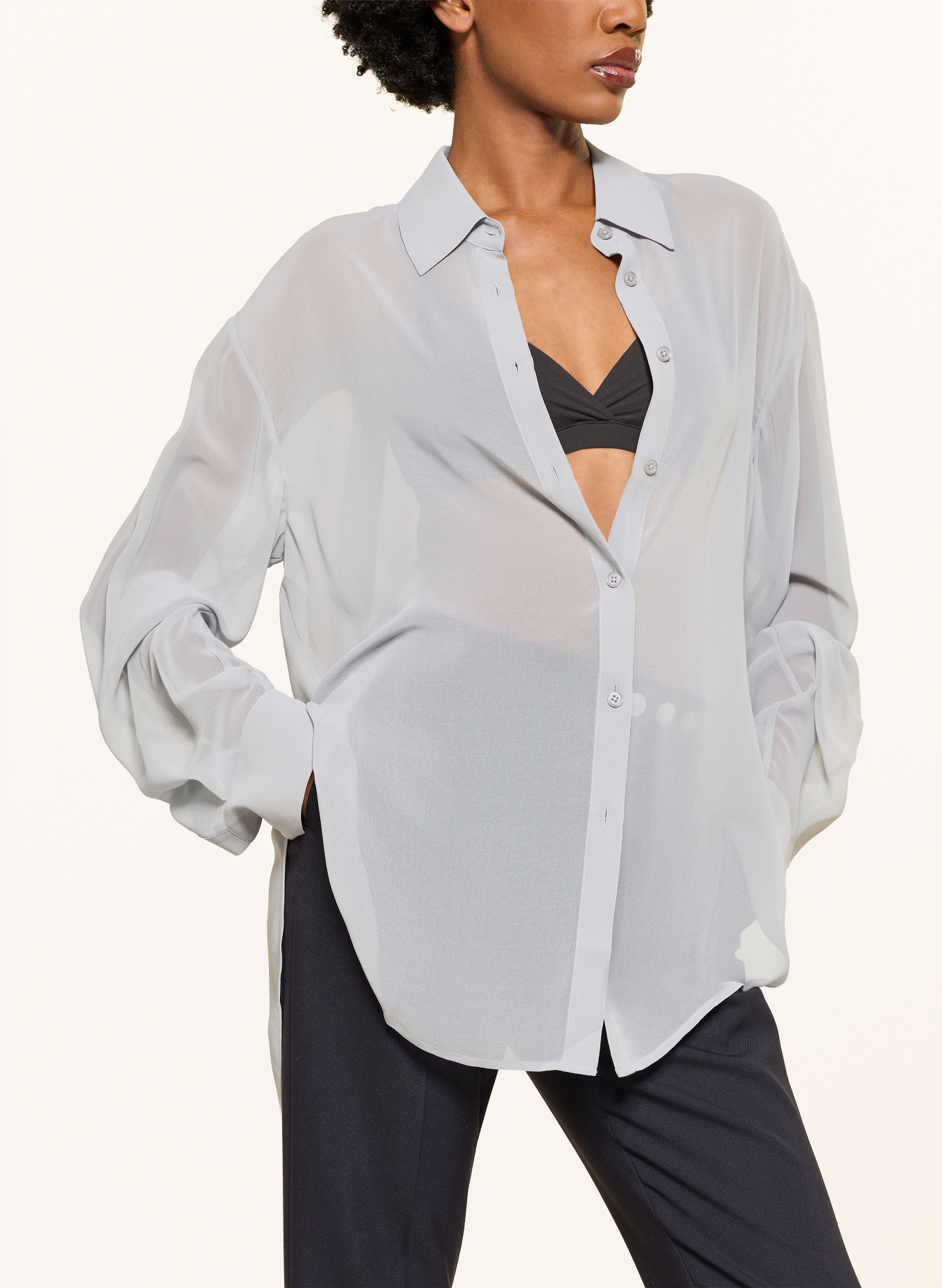 The Frankie Shop Overhemdblouse PERI: GRIJS