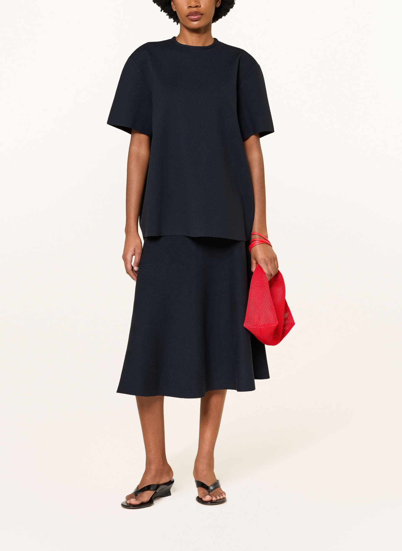 The Frankie Shop Strickrock JULY: DUNKELBLAU