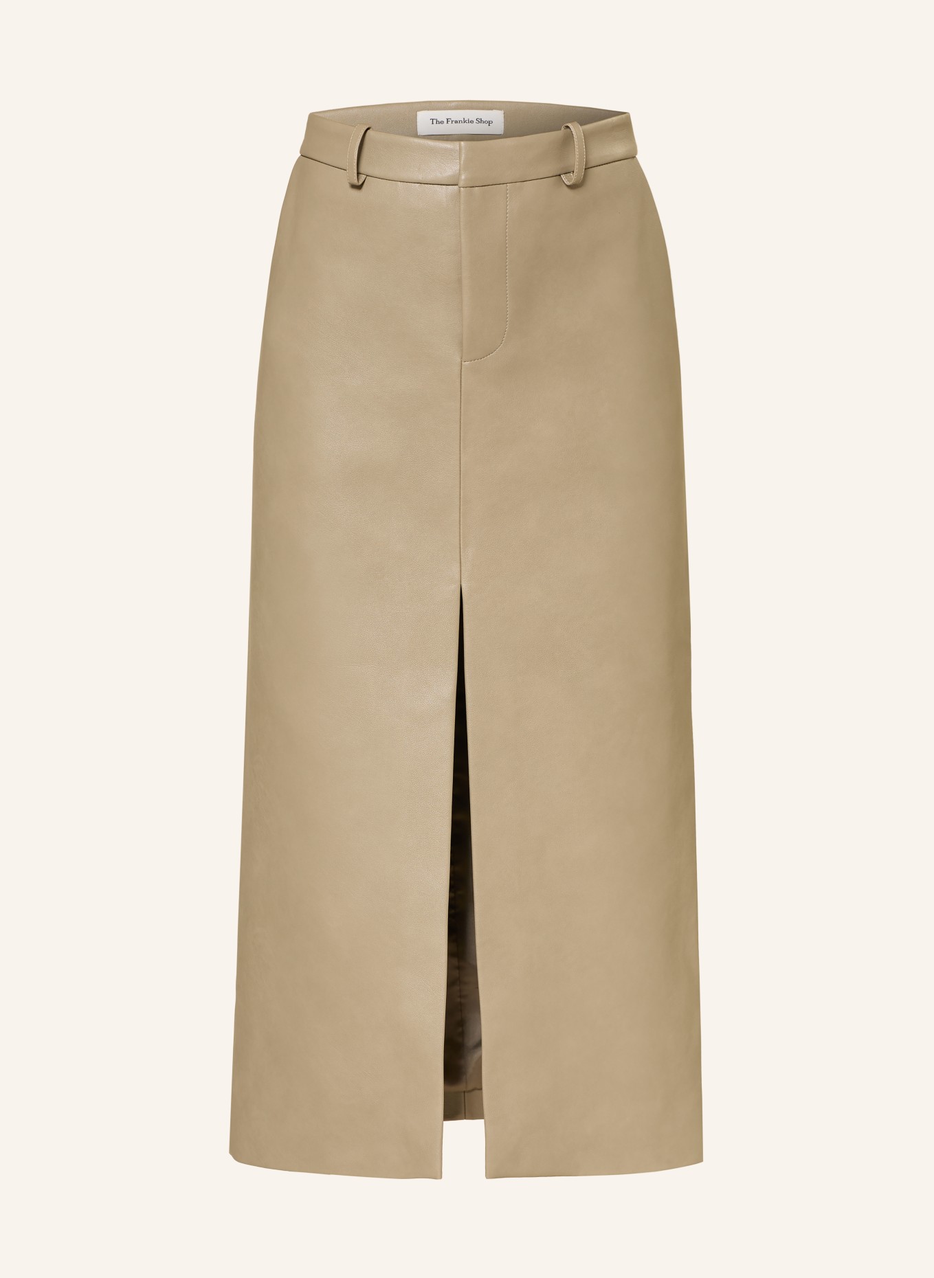 The Frankie Shop Rock MAYBELLE in leerlook: OLIJF