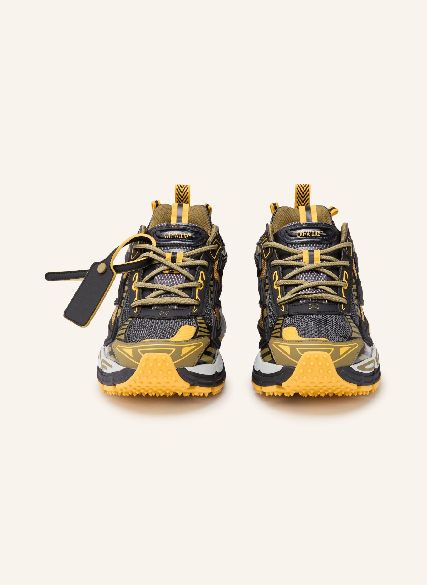 Off-White Sneaker BE RIGHT BACK: SCHWARZ / DUNKELGELB / OLIV