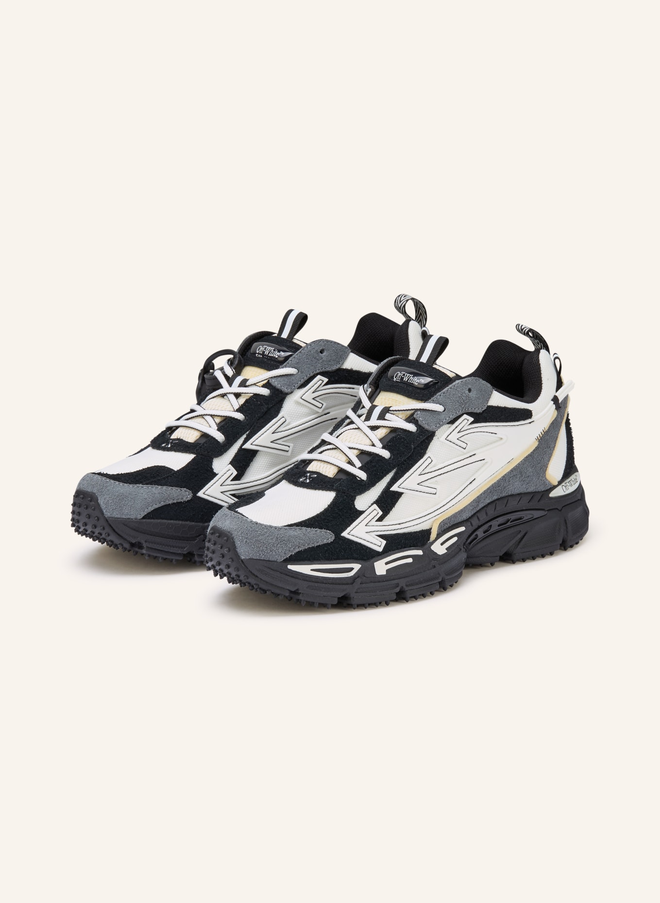 Off-White Sneaker BE RIGHT BACK: WEISS / GRAU / SCHWARZ