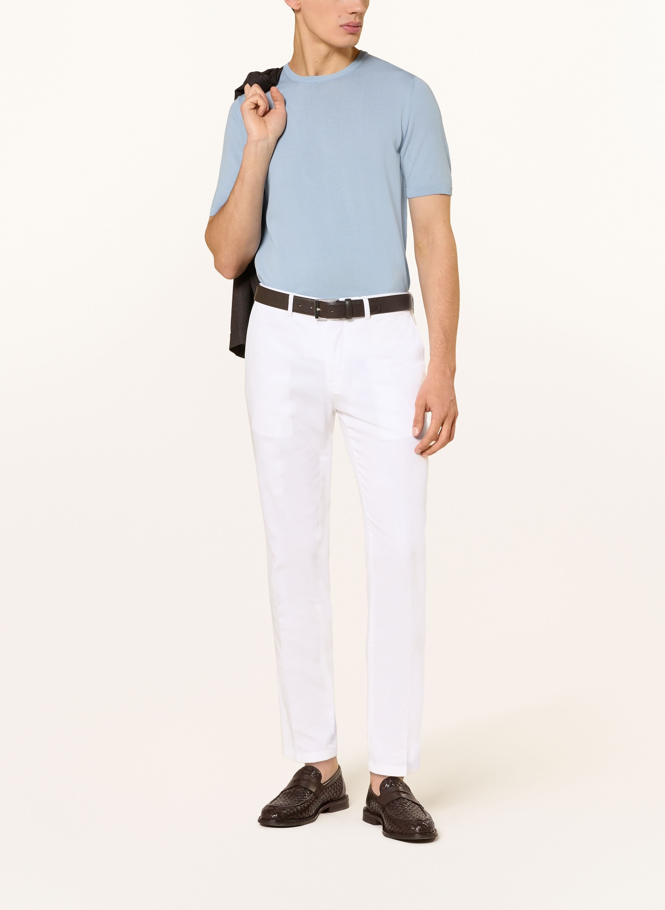 roberto collina knit shirt: LIGHT BLUE