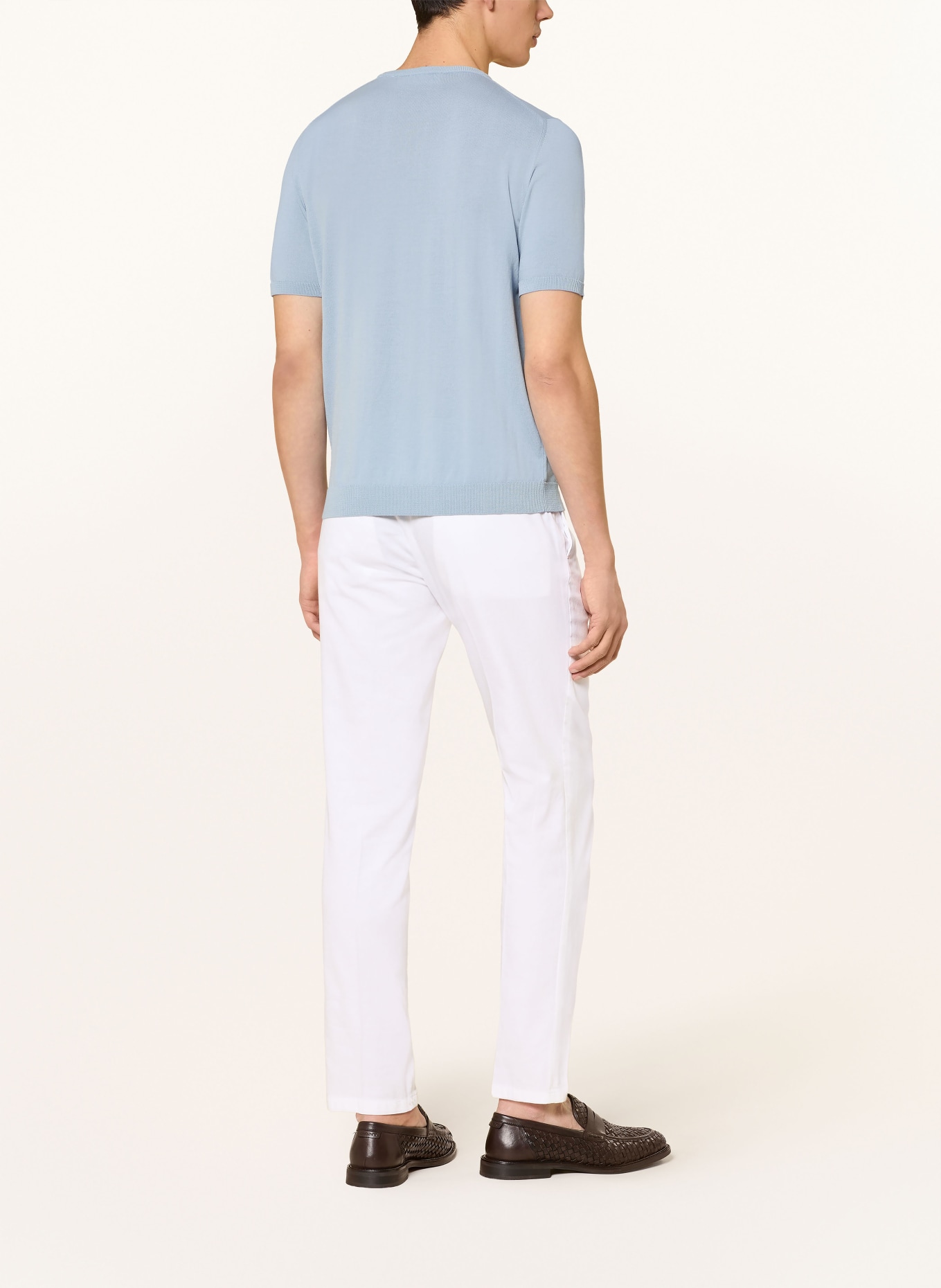 roberto collina knit shirt: LIGHT BLUE