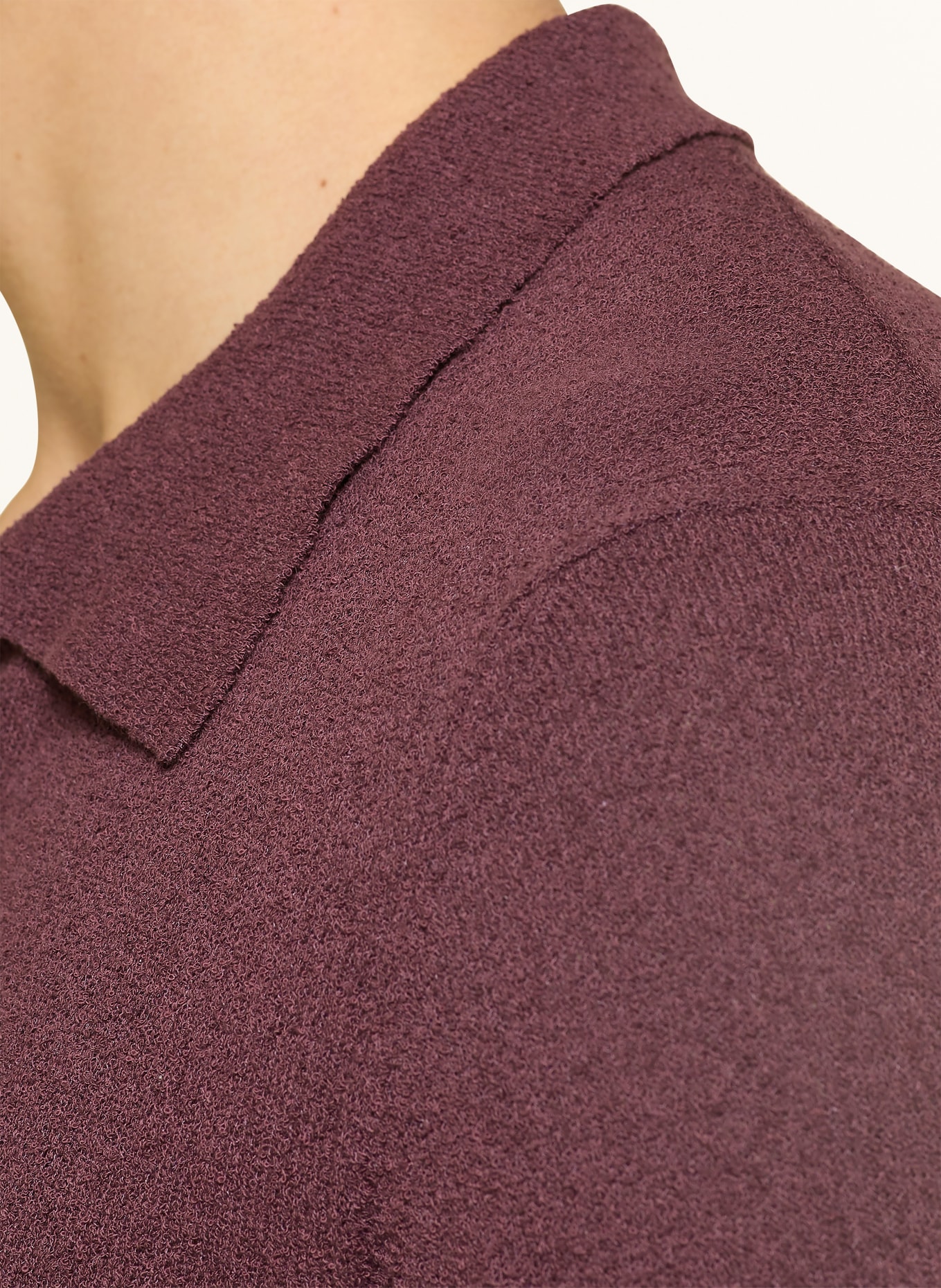 roberto collina Strick-Poloshirt: DUNKELROT