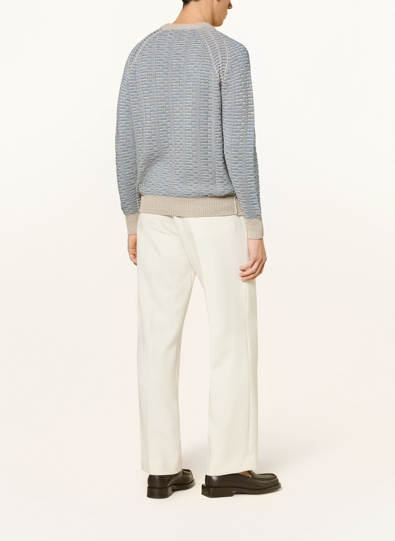 roberto collina svetr: BÉŽOVÁ / TMAVĚ MODRÁ