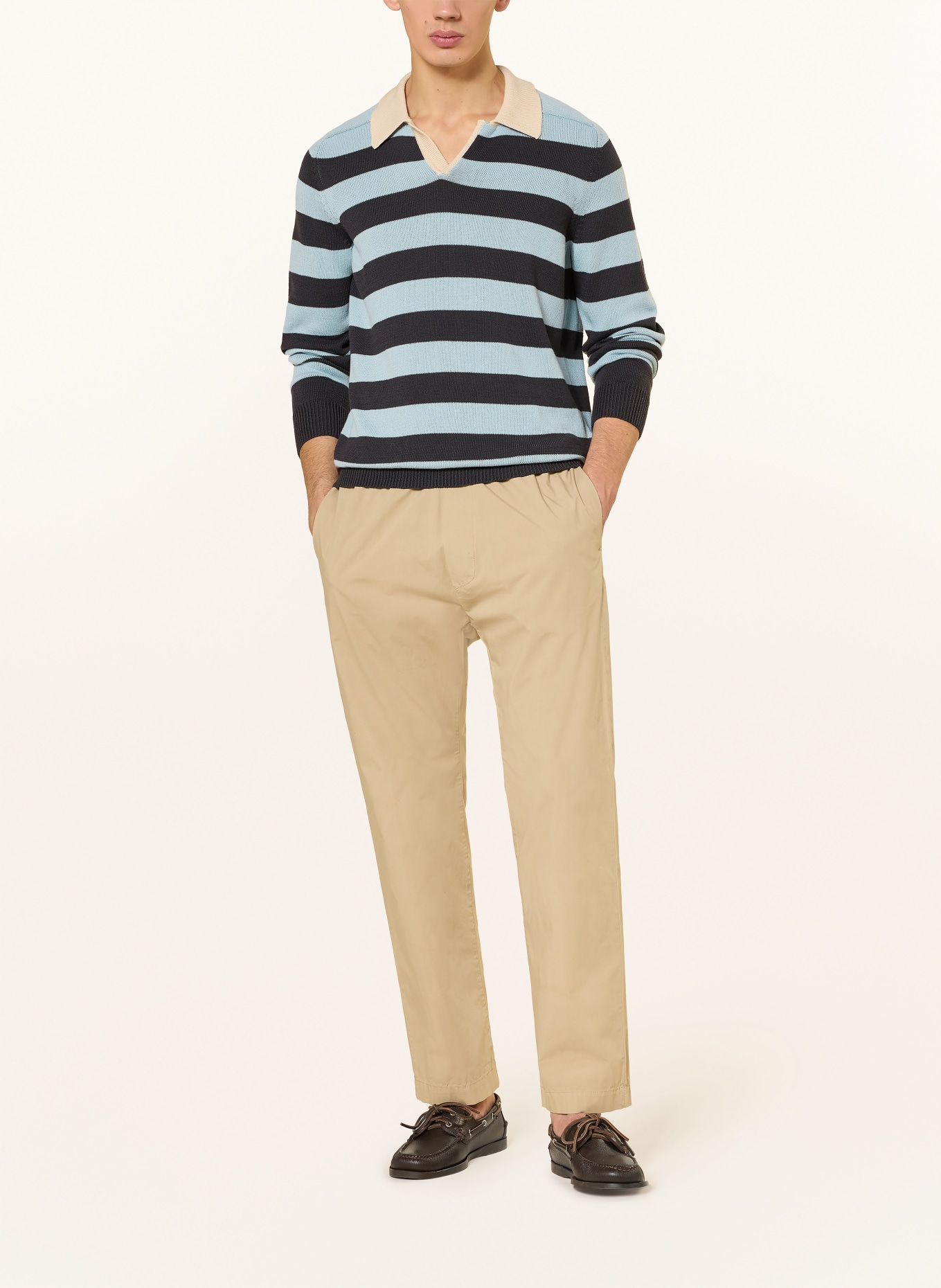 roberto collina sweater: DARK BLUE / BEIGE / TURQUOISE