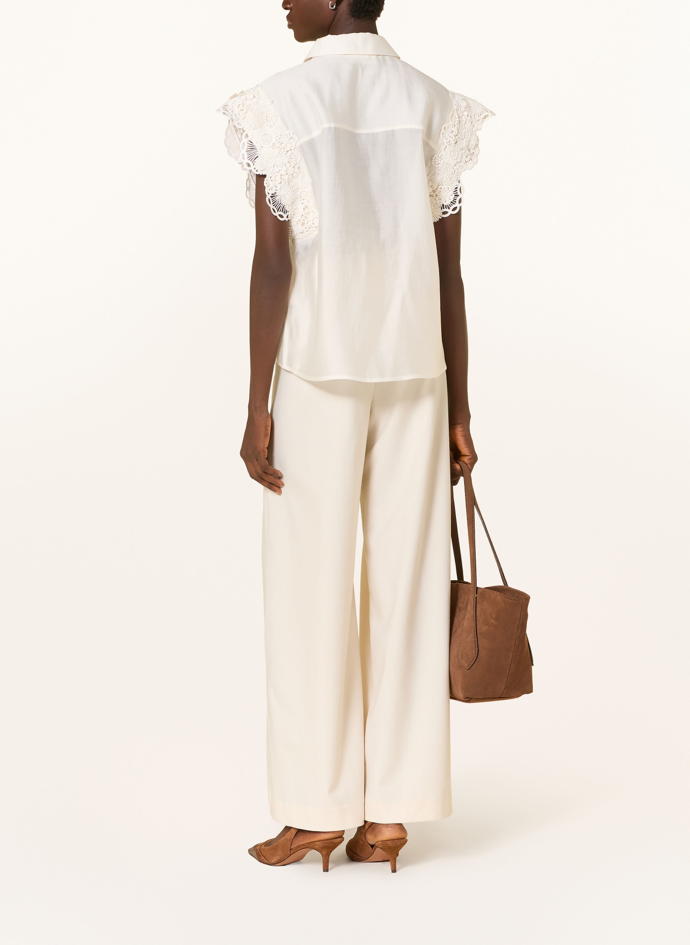 CPH MUSE Blusentop CMMOLLY mit Spitze: CREME