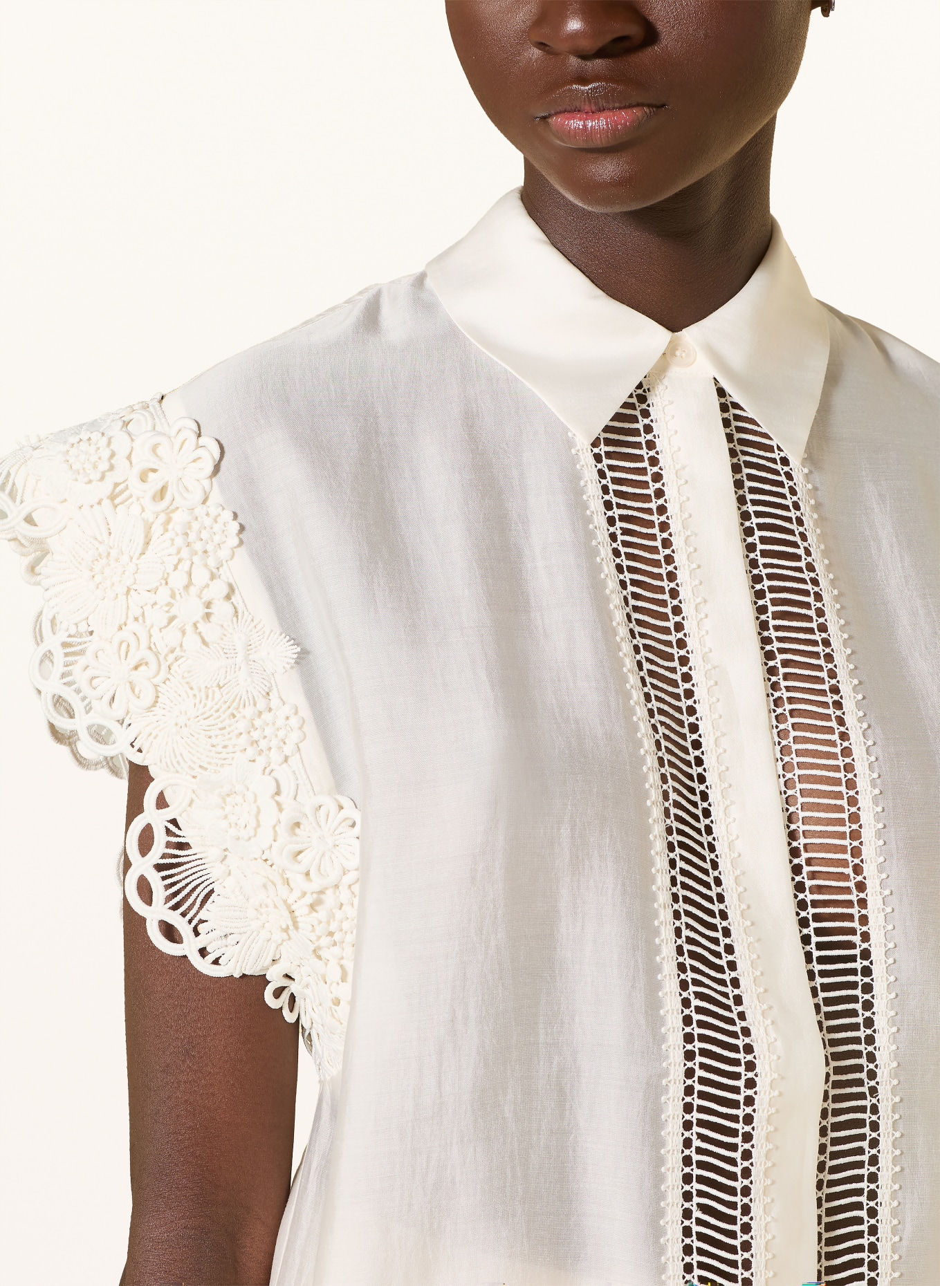 CPH MUSE Blusentop CMMOLLY mit Spitze: CREME