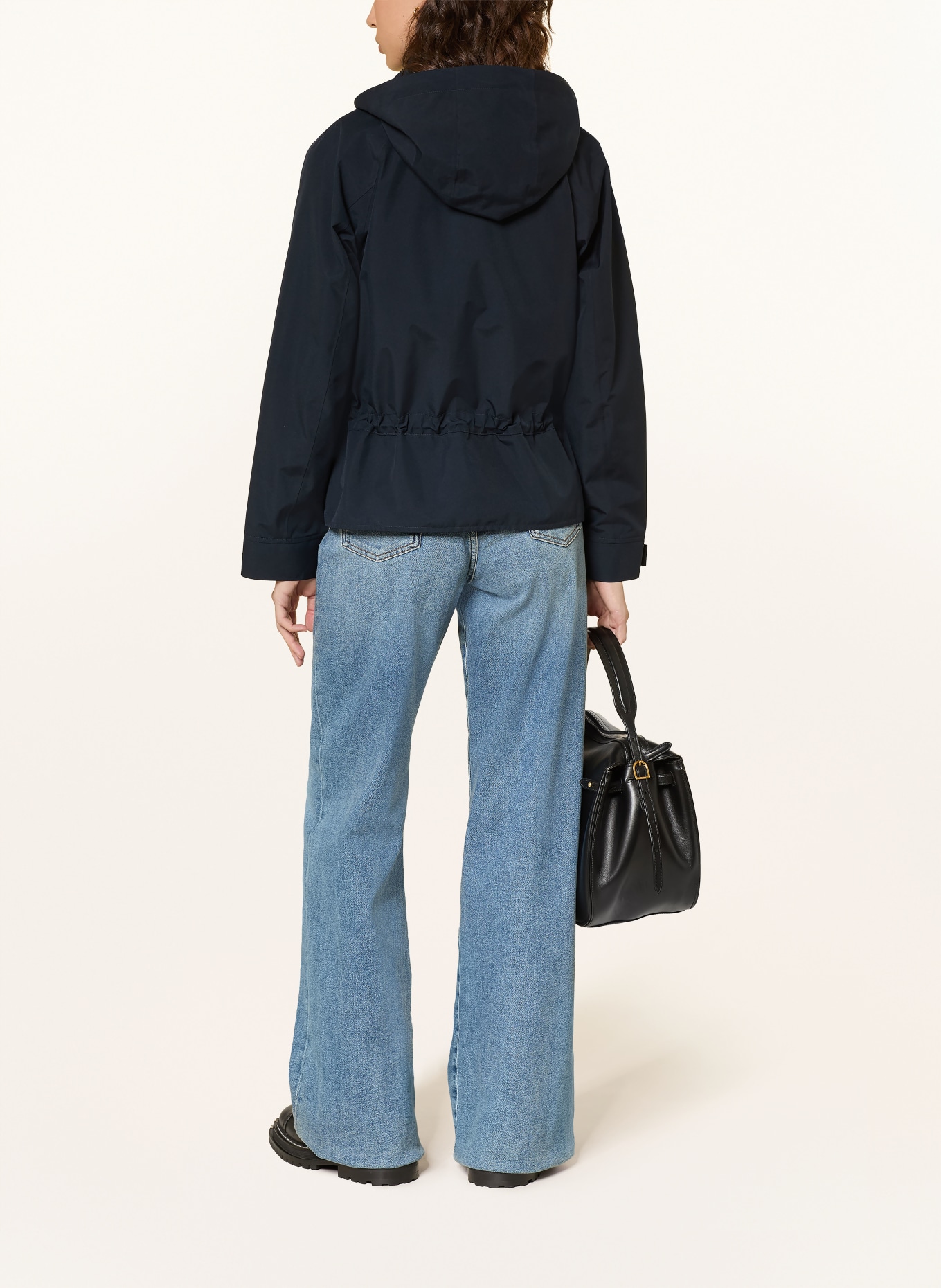 WOOLRICH Regenjacke mit abnehmbarer Kapuze: DUNKELBLAU