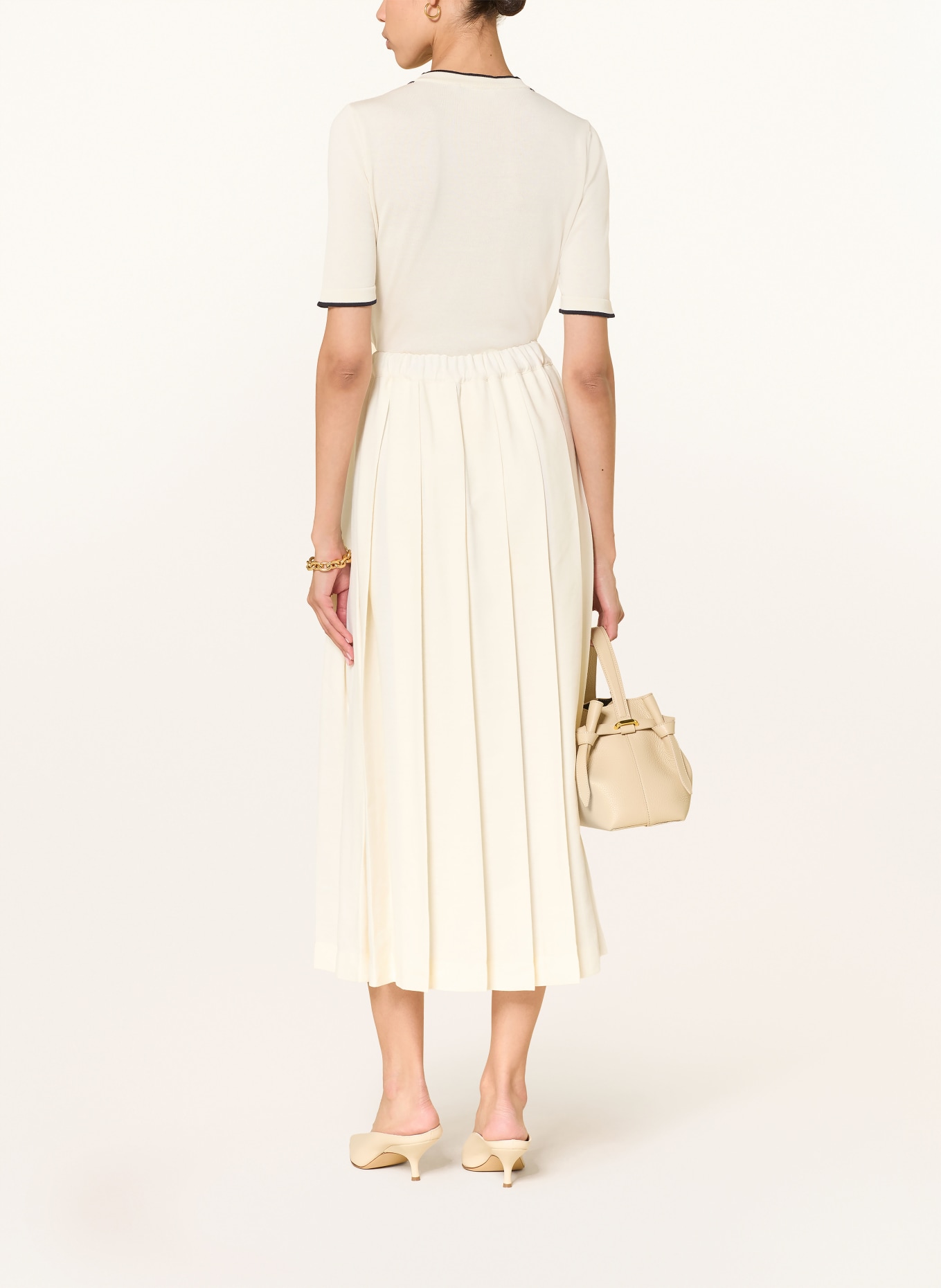 FABIANA FILIPPI knit shirt: CREAM / BLACK